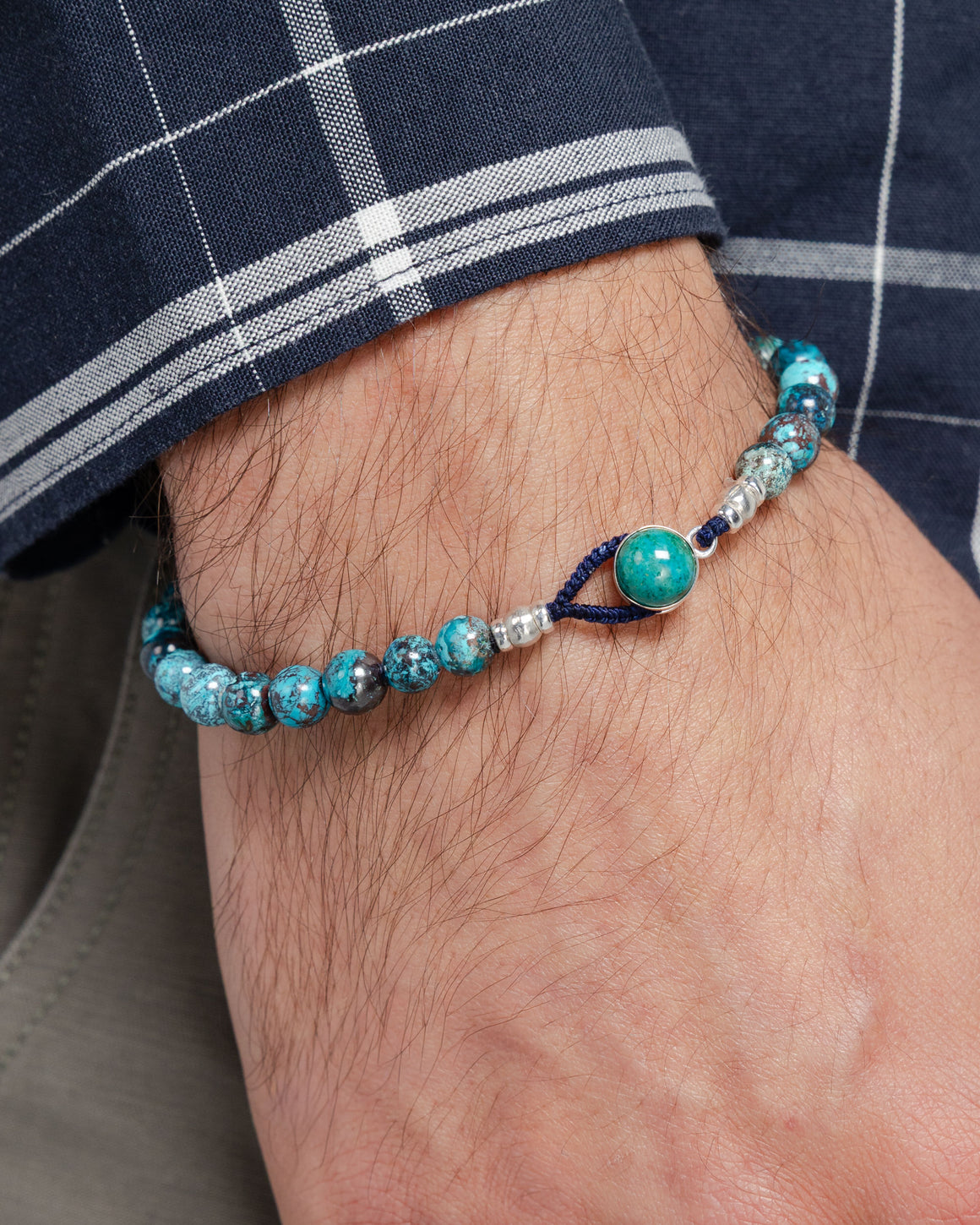 Mikia - Circle8 Bracelet - Chrysocolla/925 Silver - UP THERE