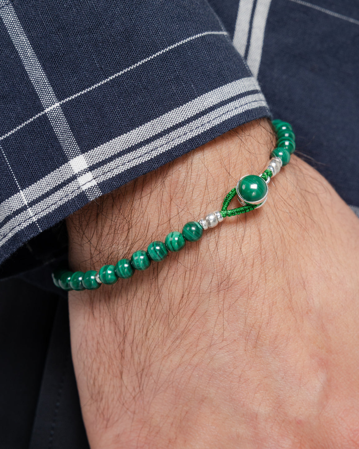 Mikia - Circle8 Bracelet - Malachite/925 Silver - UP THERE