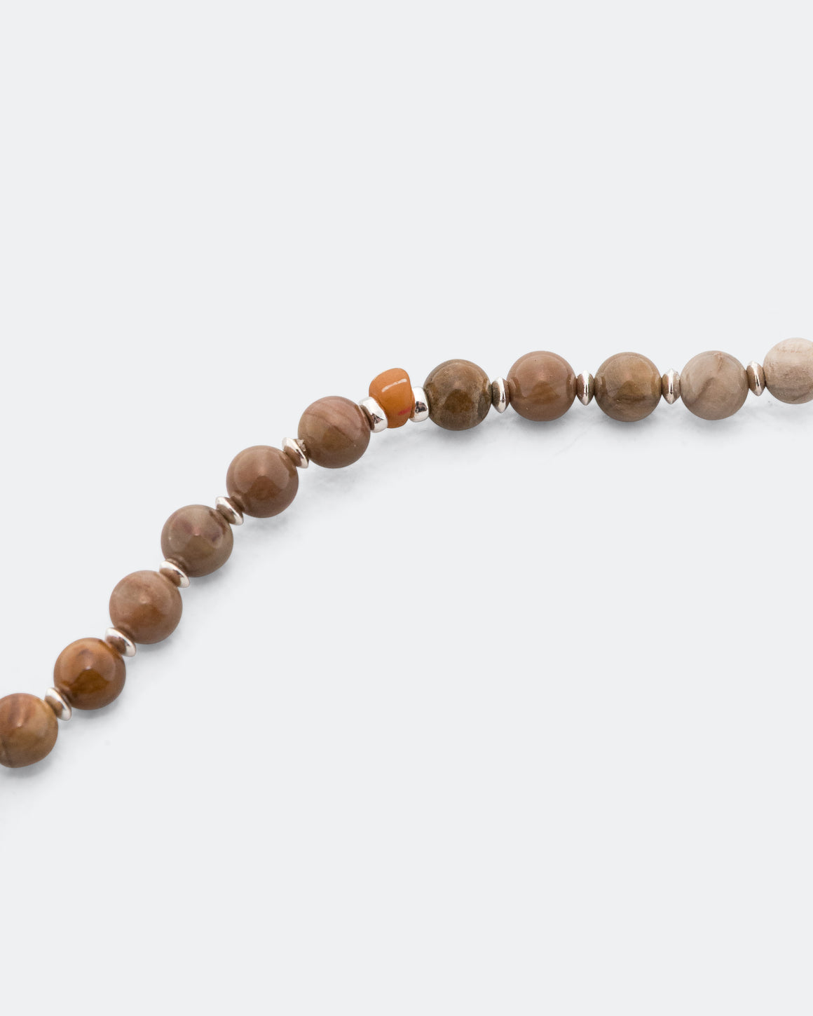 Mikia - 6mm Stone Bracelet - Petrified Wood - UP THERE