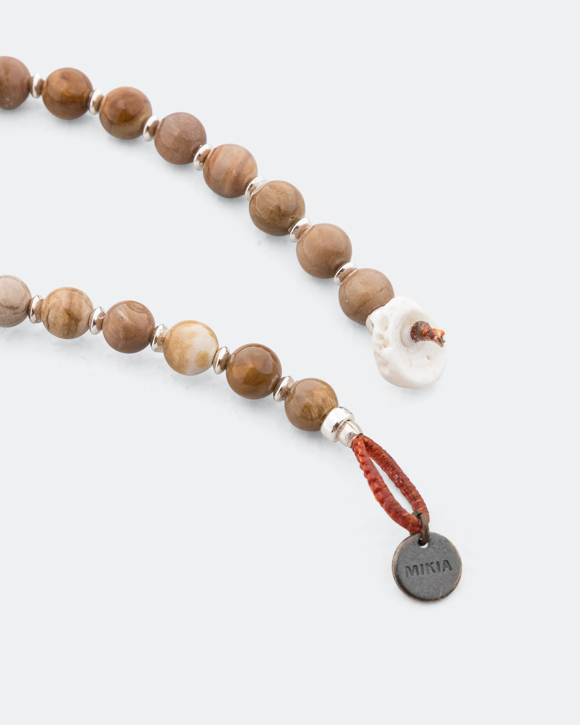 Mikia - 6mm Stone Bracelet - Petrified Wood - UP THERE