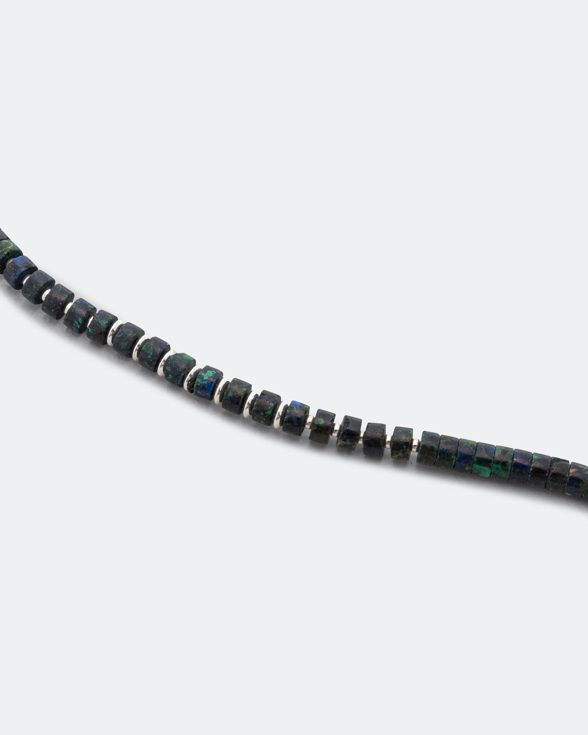 Mikia - Silver Heishi Bracelet - Azurite/925 Silver - UP THERE