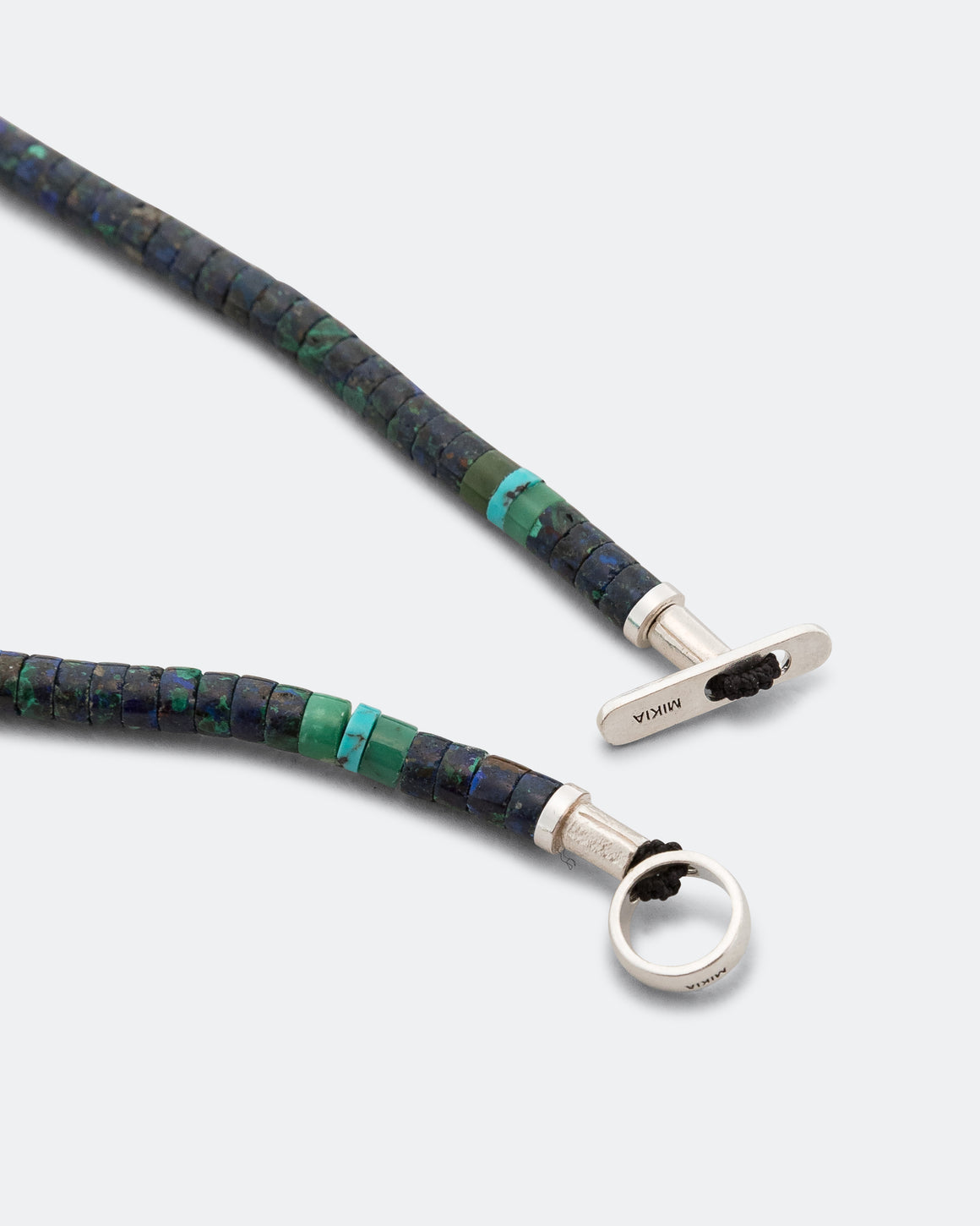 Mikia - Silver Heishi Bracelet - Azurite/925 Silver - UP THERE