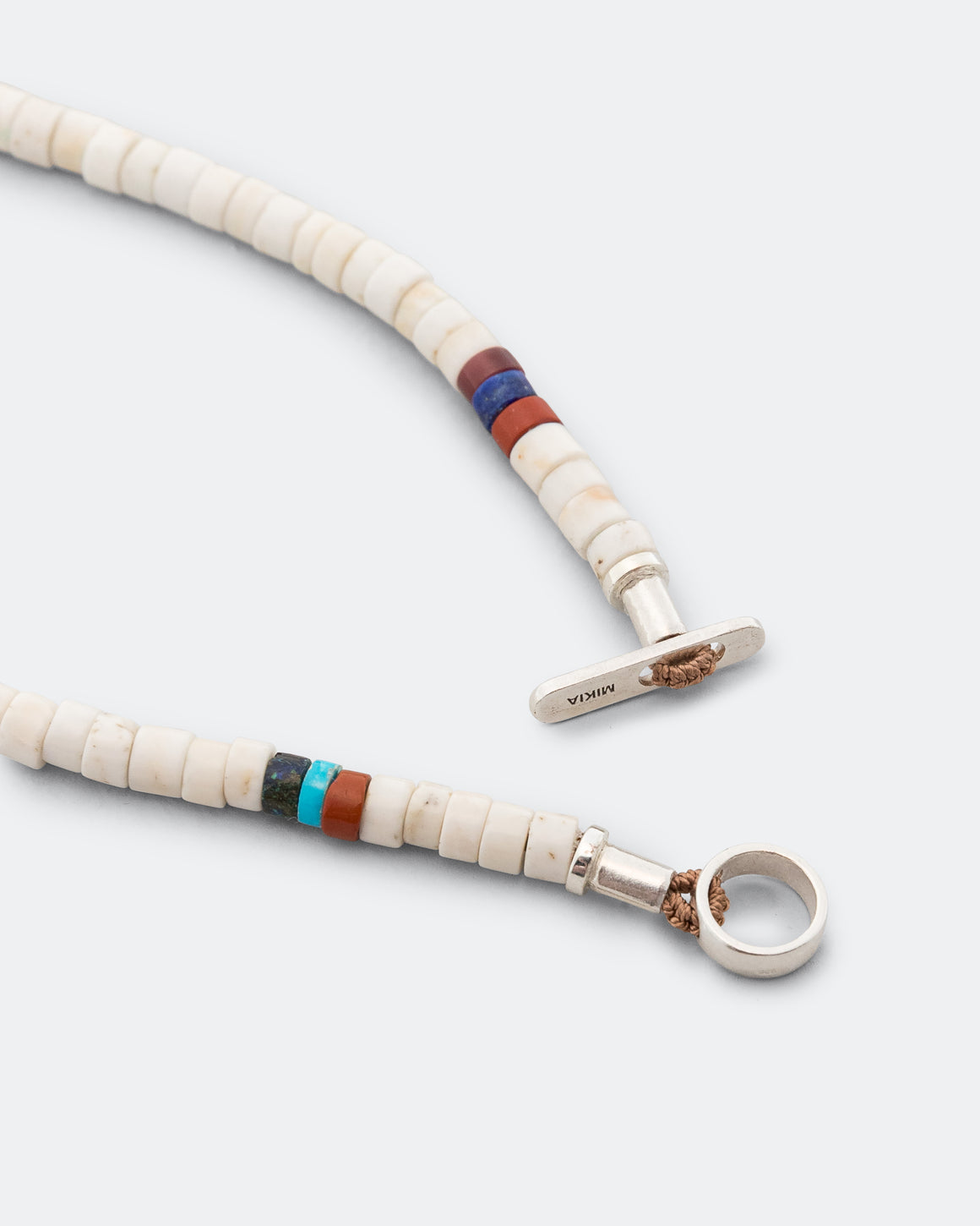 Mikia - Silver Heishi Bracelet - Magnesite/925 Silver - UP THERE