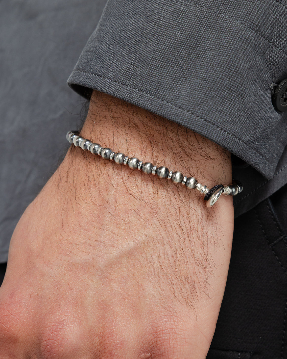 Mikia - Navajo Pearl 5mm Bracelet - 925 Silver - UP THERE