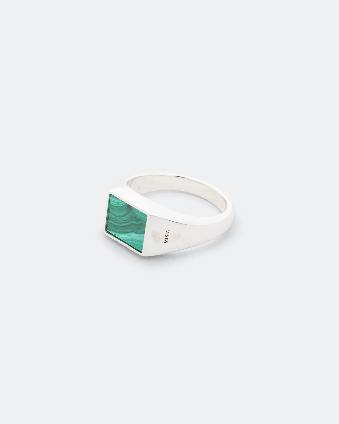 Mikia - Rectangle Ring - Malachite/925 Silver - UP THERE
