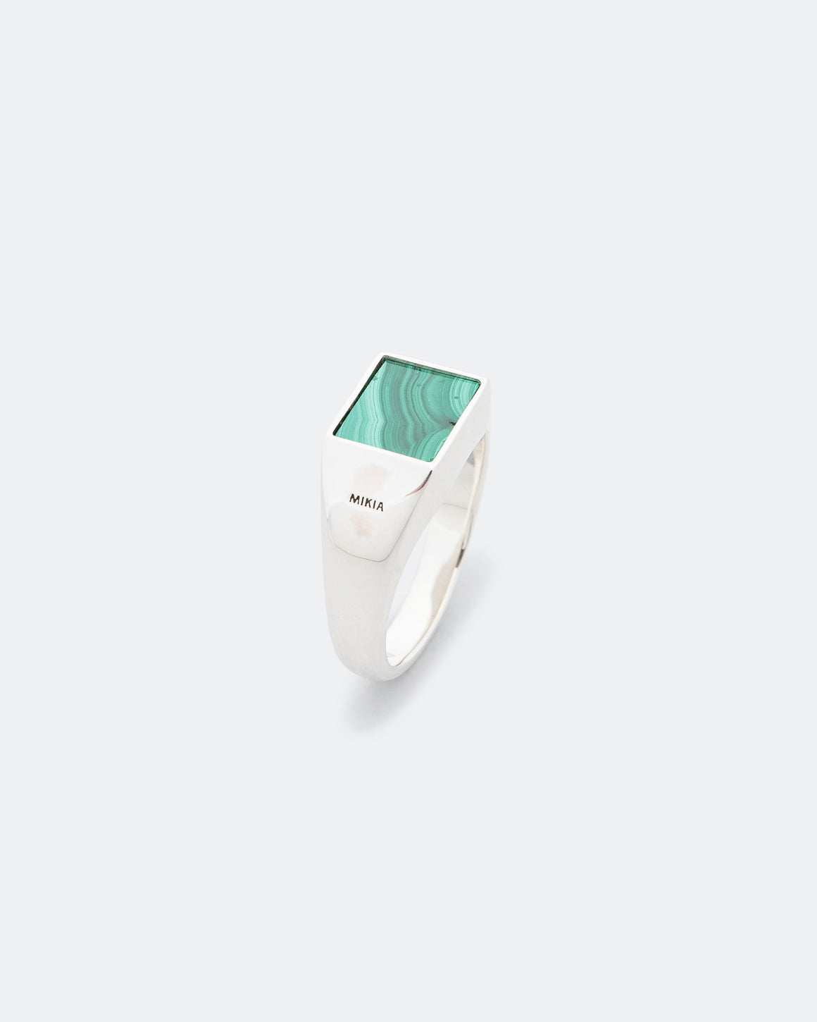 Mikia - Rectangle Ring - Malachite/925 Silver - UP THERE