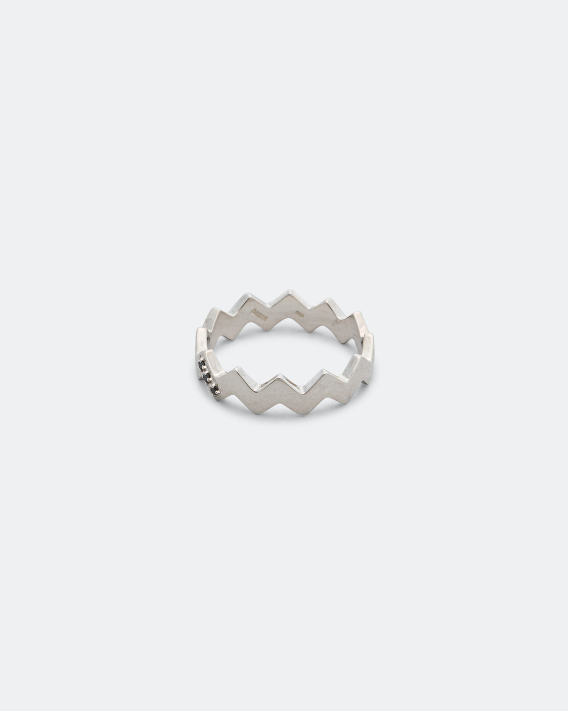 Mikia - Snake Ring - Silver/Black Diamond - UP THERE