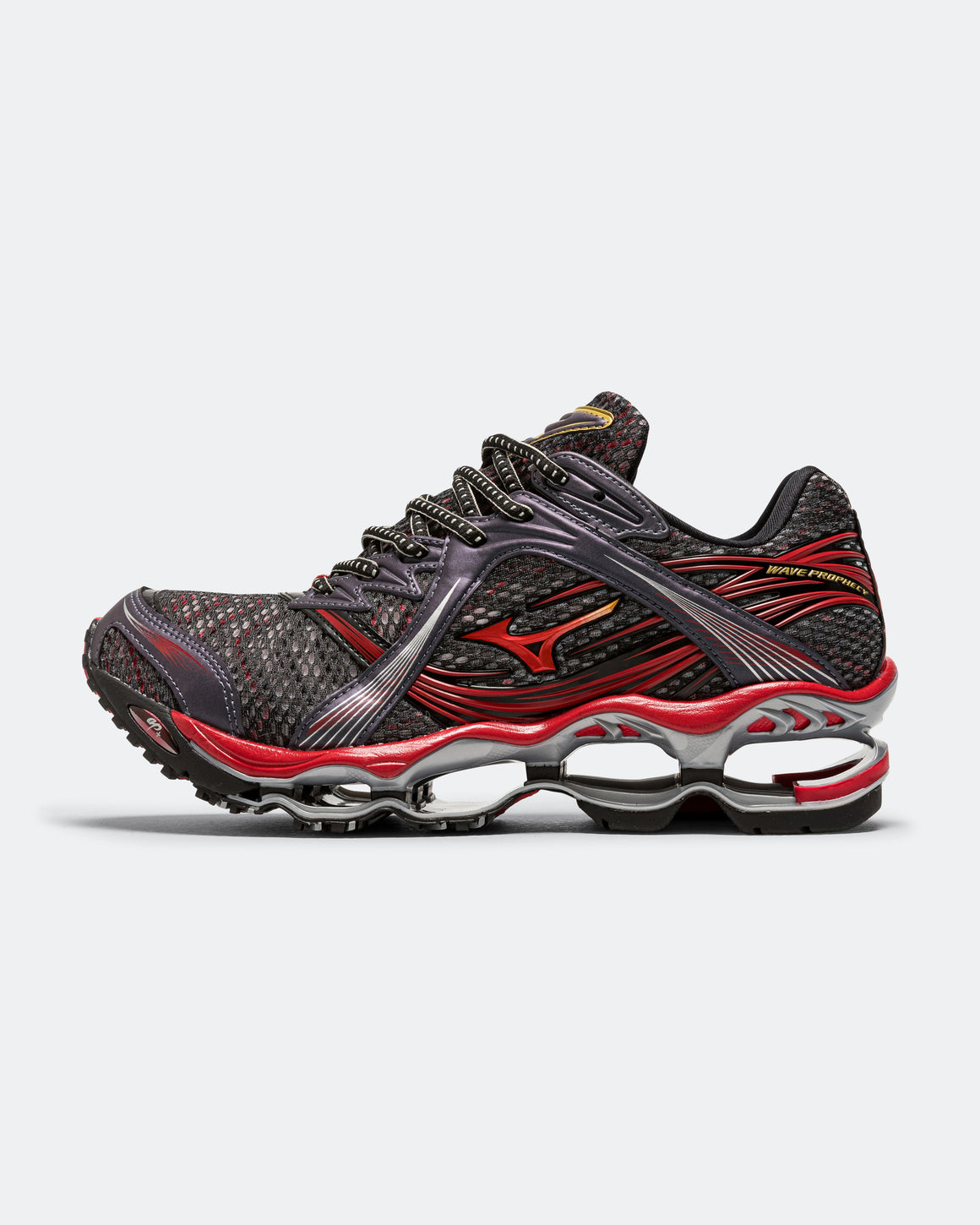 Mizuno - Wave Prophecy 1 - Harbor Mist/Chinese Red-Black - UP THERE