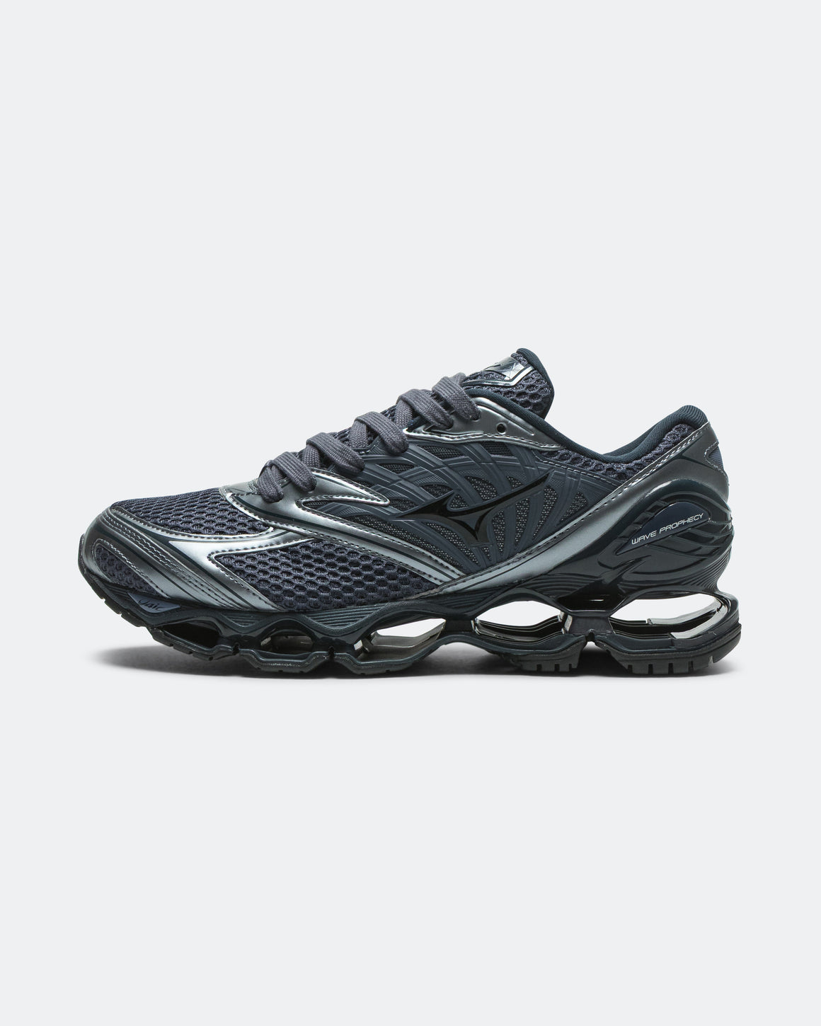 Mizuno - Wave Prophecy LS - Odyssey Grey/Black-Metallic Grey - UP THERE