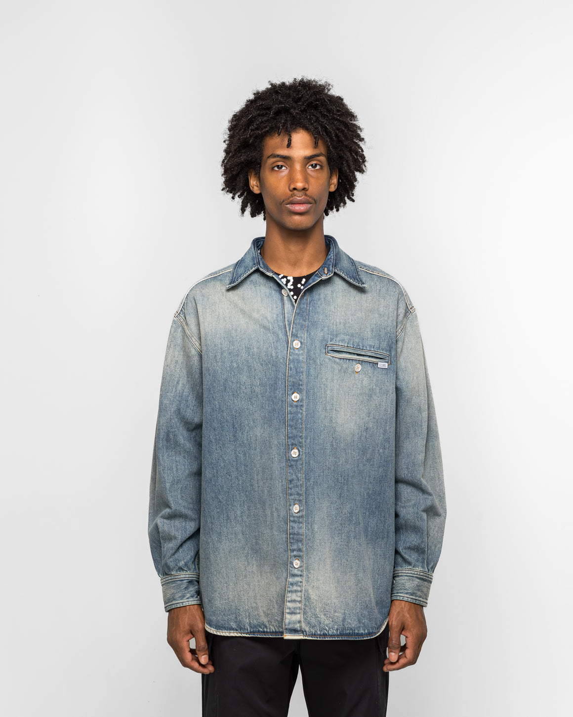 MM6 - 11oz Denim Shirt - Blue - UP THERE