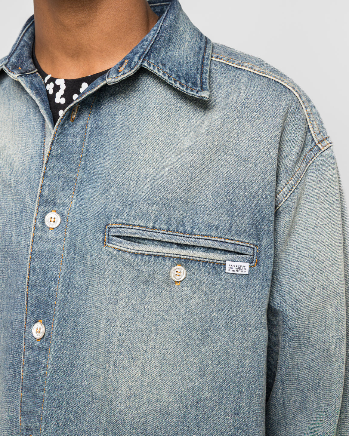 MM6 - 11oz Denim Shirt - Blue - UP THERE