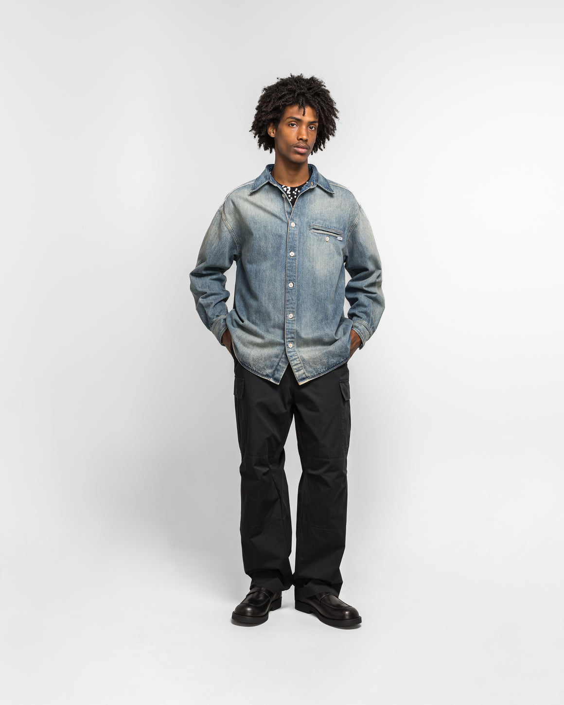 MM6 - 11oz Denim Shirt - Blue - UP THERE