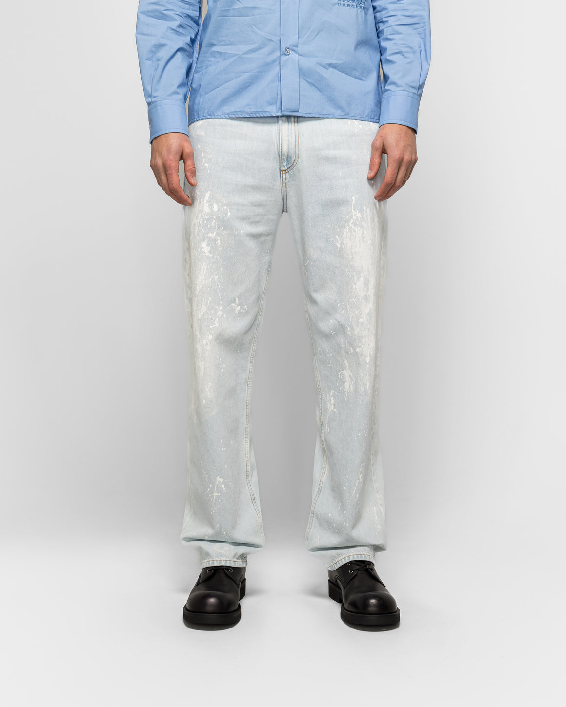 MM6 - 11oz 5 Pocket Denim Trousers - Light Blue - UP THERE