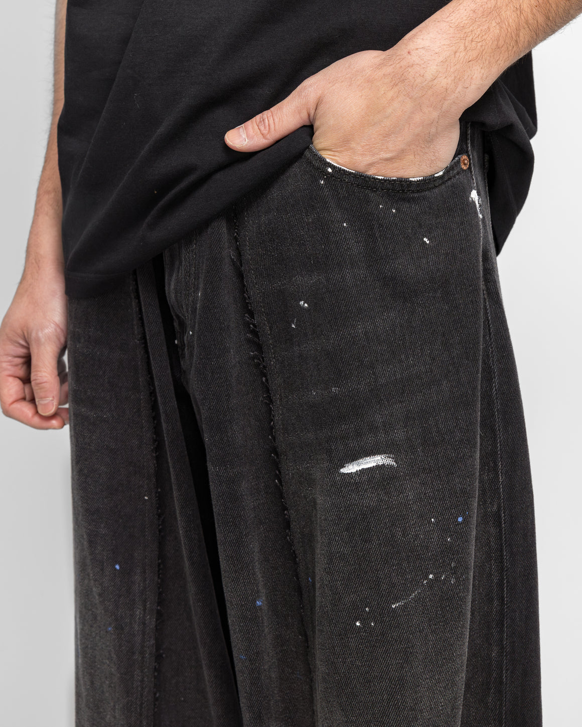 MM6 - 5 Pocket Denim Pants - Black Denim - UP THERE