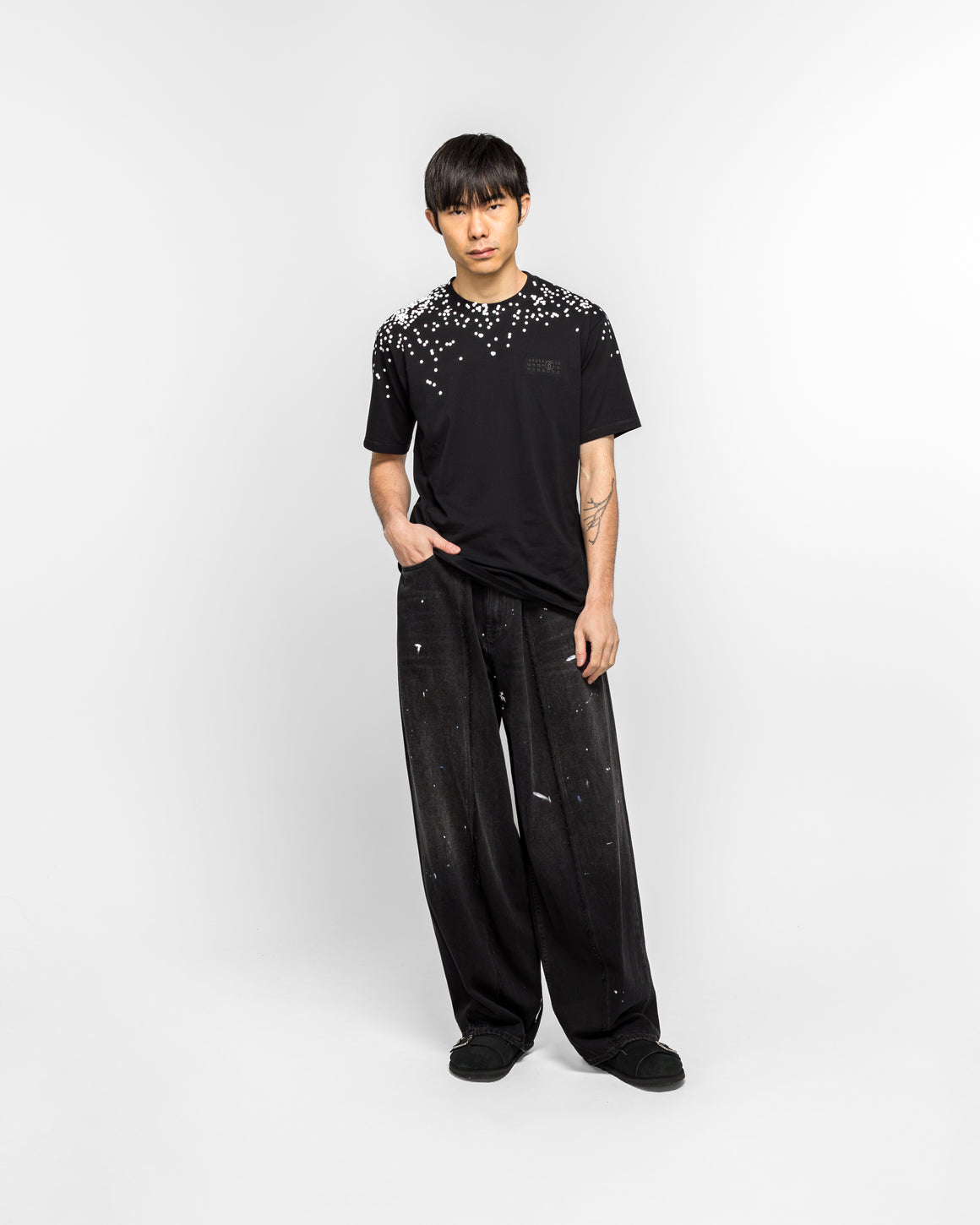 MM6 - 5 Pocket Denim Pants - Black Denim - UP THERE