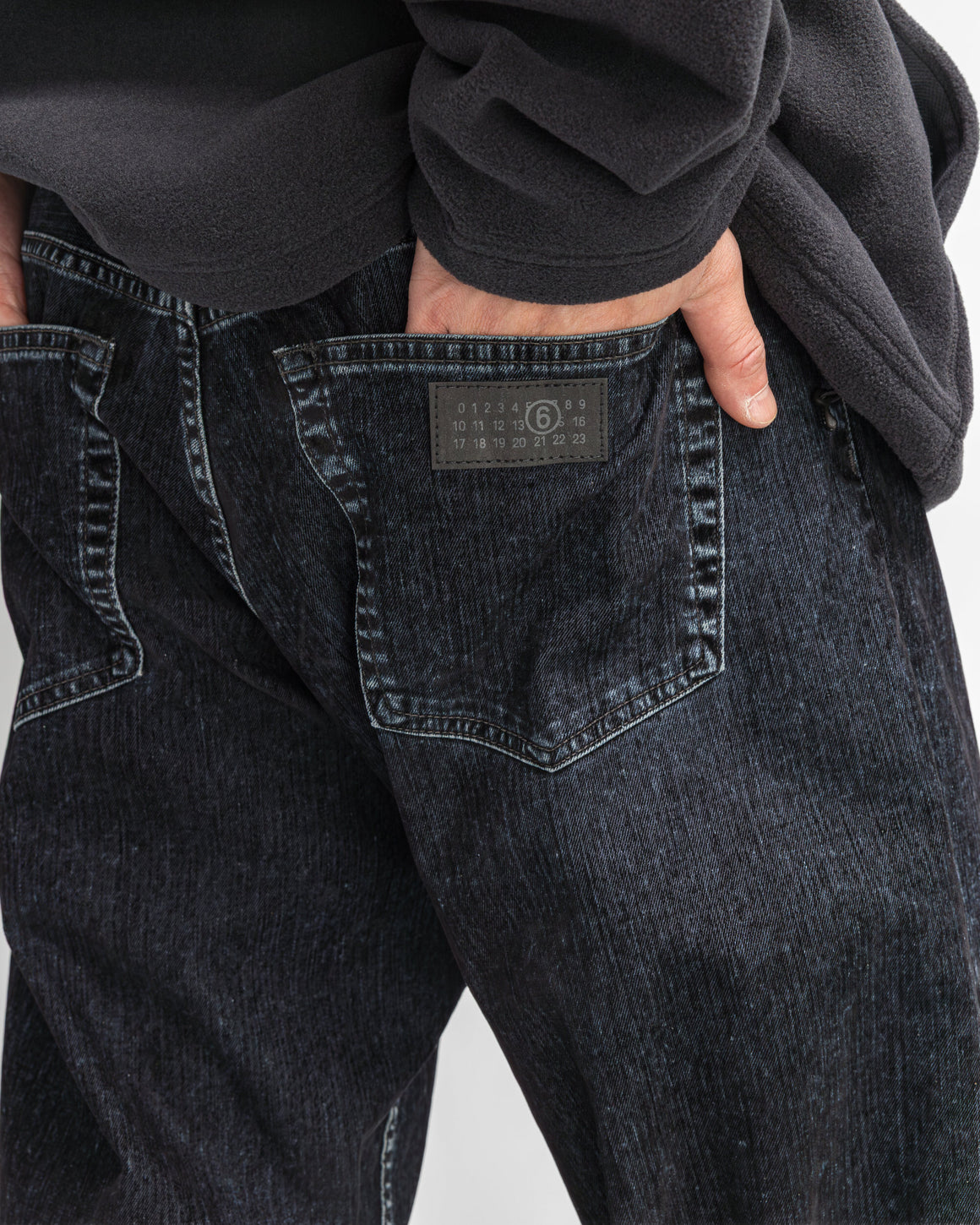 MM6 - 5 Pocket Denim Trousers - Black Denim - UP THERE