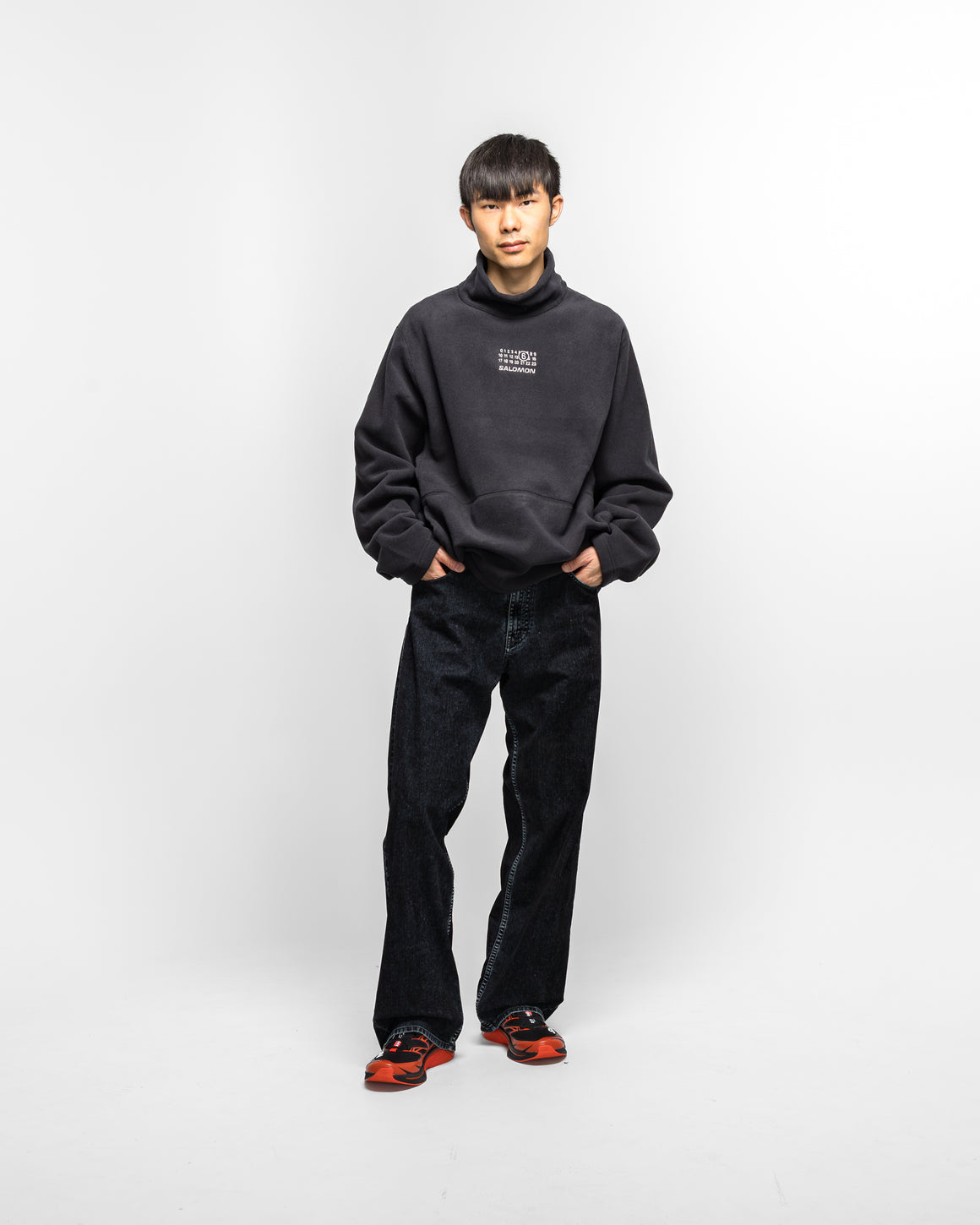 MM6 - 5 Pocket Denim Trousers - Black Denim - UP THERE