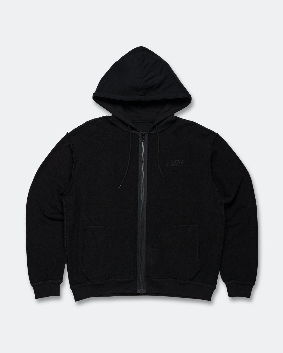 MM6 - Brushed Sweat Jersey Zip-Up - Black - UP THERE