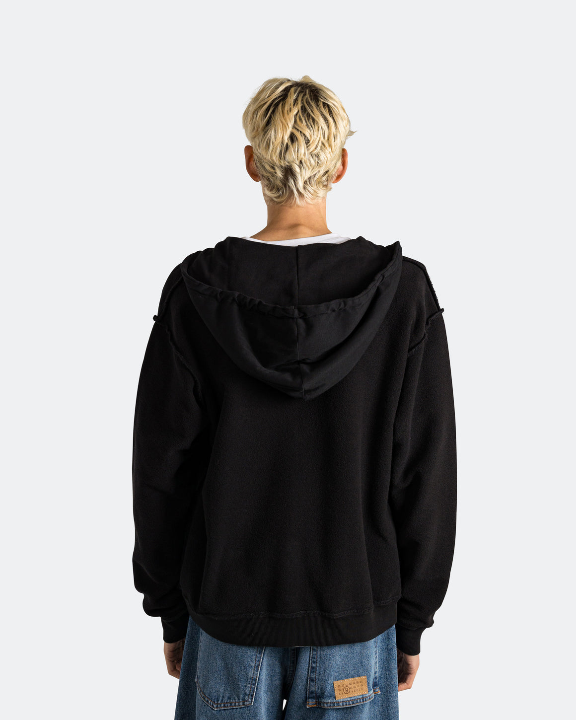MM6 - Brushed Sweat Jersey Zip-Up - Black - UP THERE
