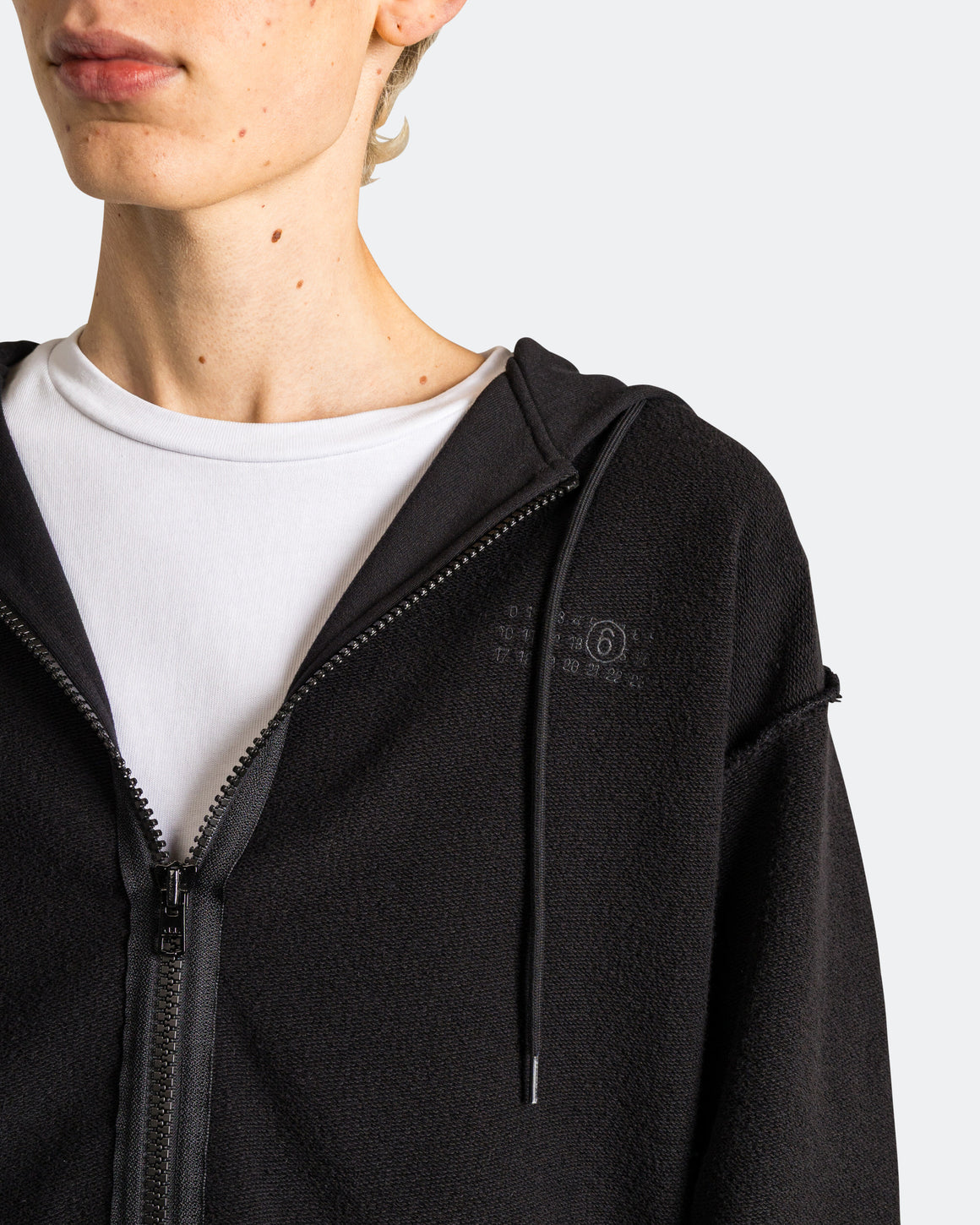 MM6 - Brushed Sweat Jersey Zip-Up - Black - UP THERE