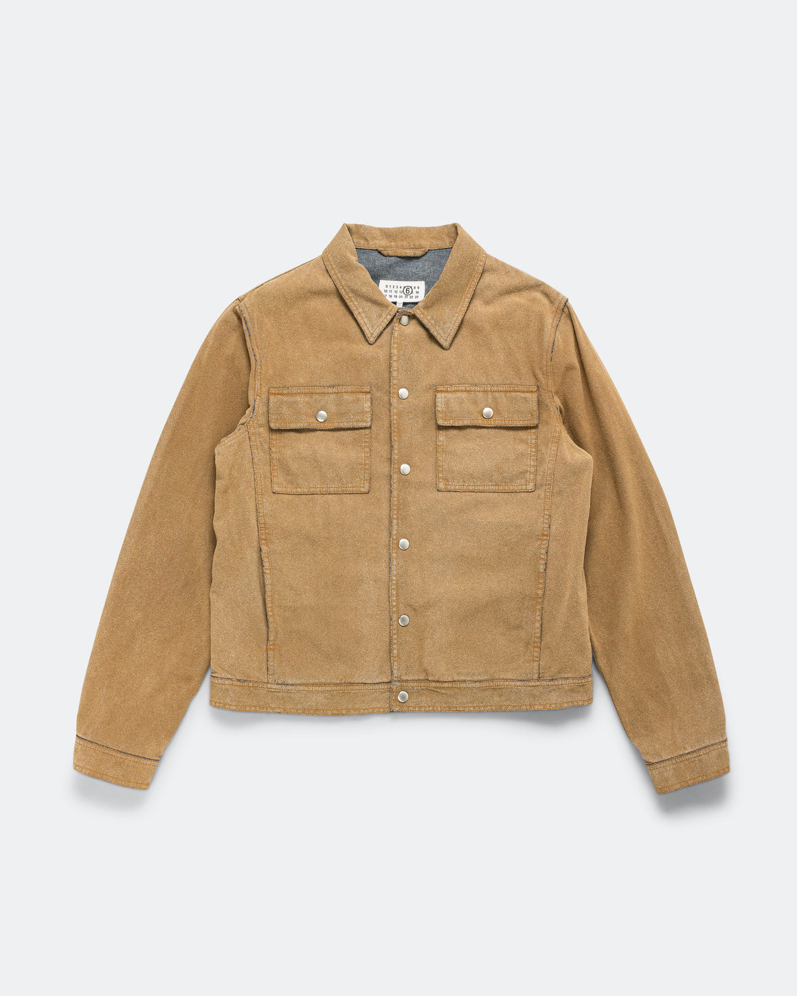 MM6 - Colour Craft Flock Denim Jacket - Sand - UP THERE