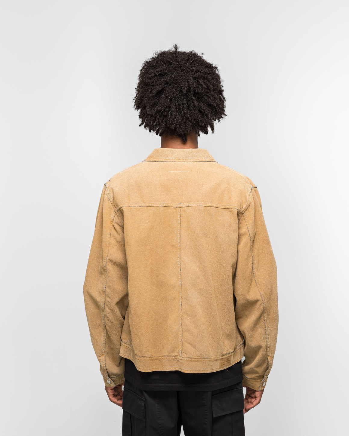 MM6 - Colour Craft Flock Denim Jacket - Sand - UP THERE