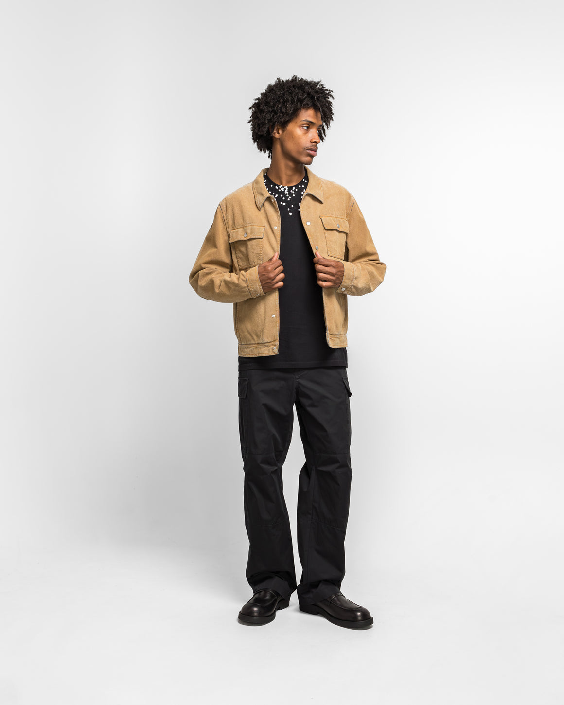 MM6 - Colour Craft Flock Denim Jacket - Sand - UP THERE