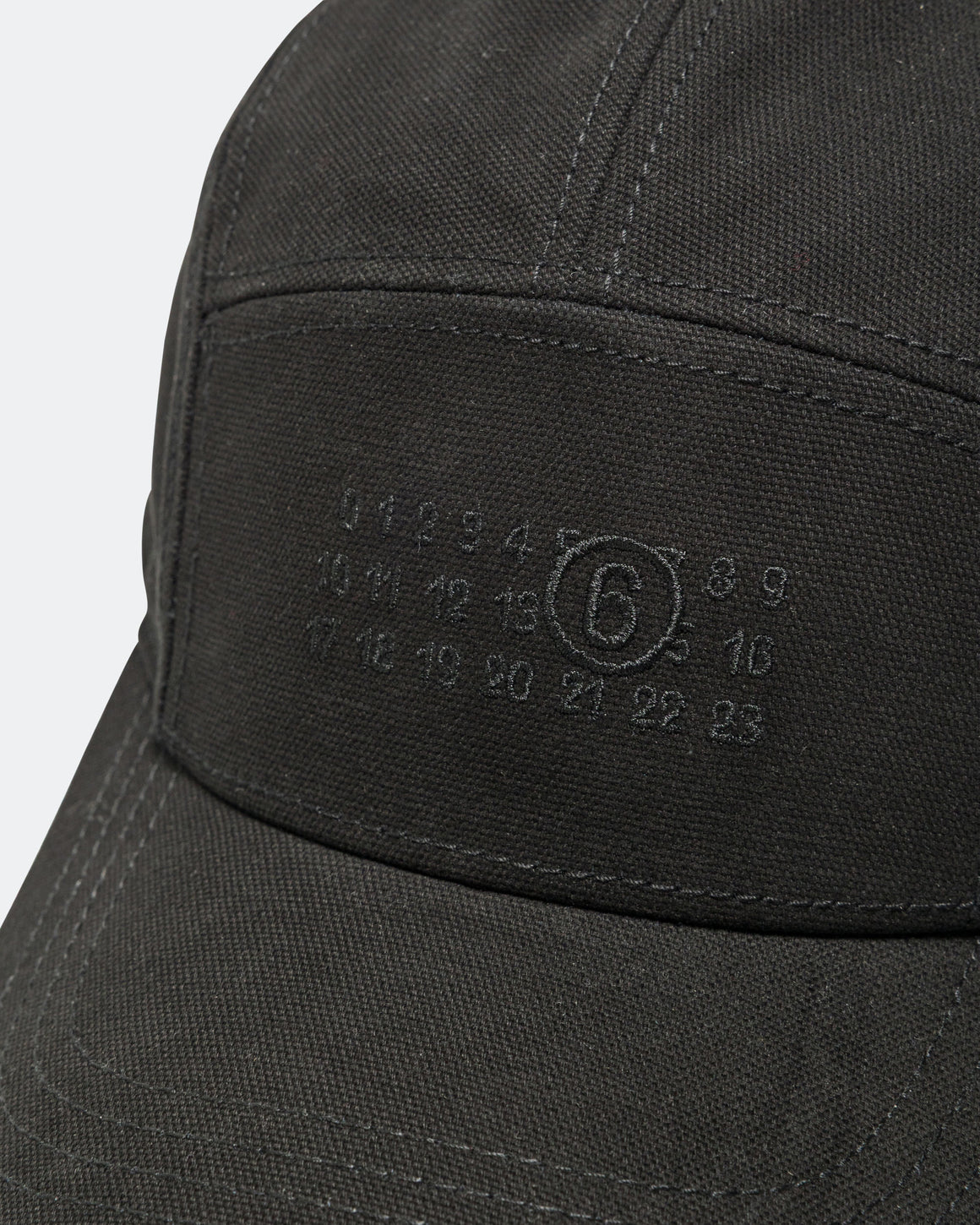 MM6 - Cotton Canvas 5-Panel Cap - Black - UP THERE