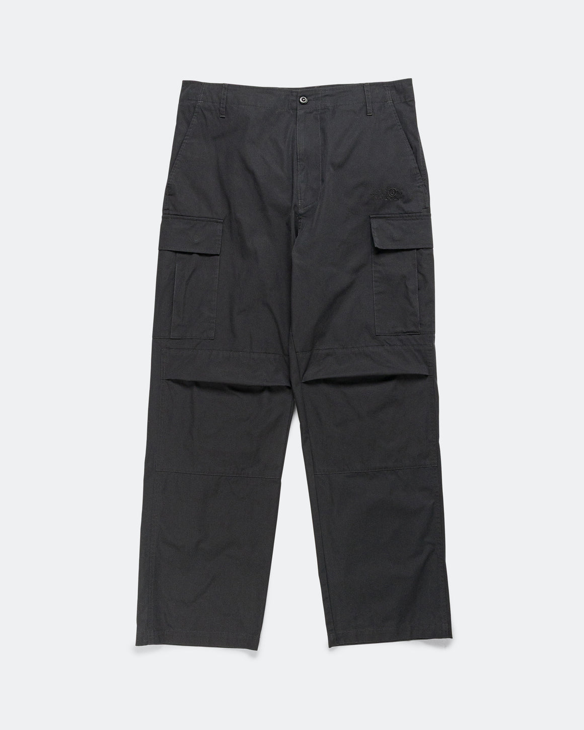 MM6 - Cotton Gabardine Water Repellent Cargos - Black - UP THERE