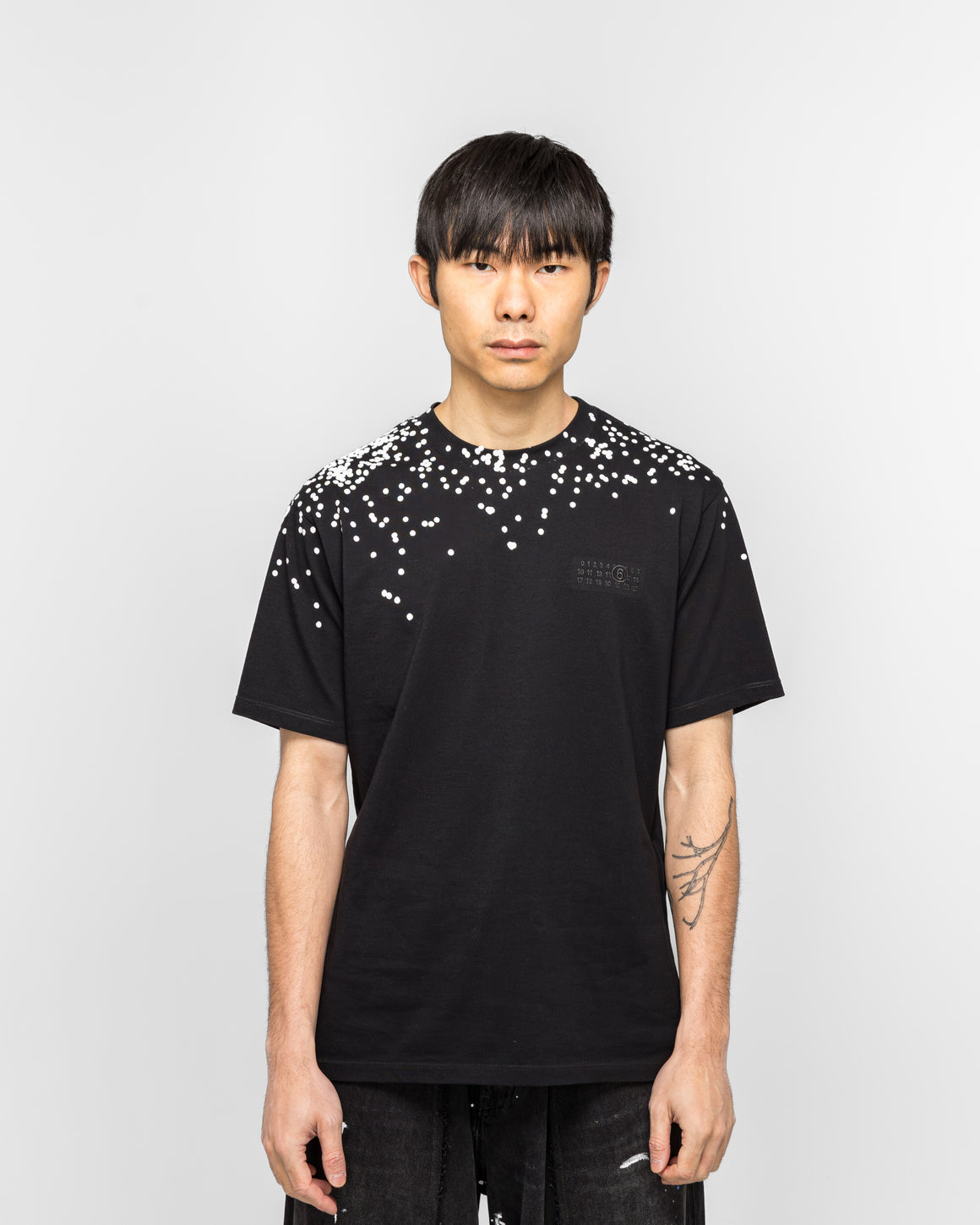 MM6 - Cotton Jersey T-Shirt - Black Splatter - UP THERE