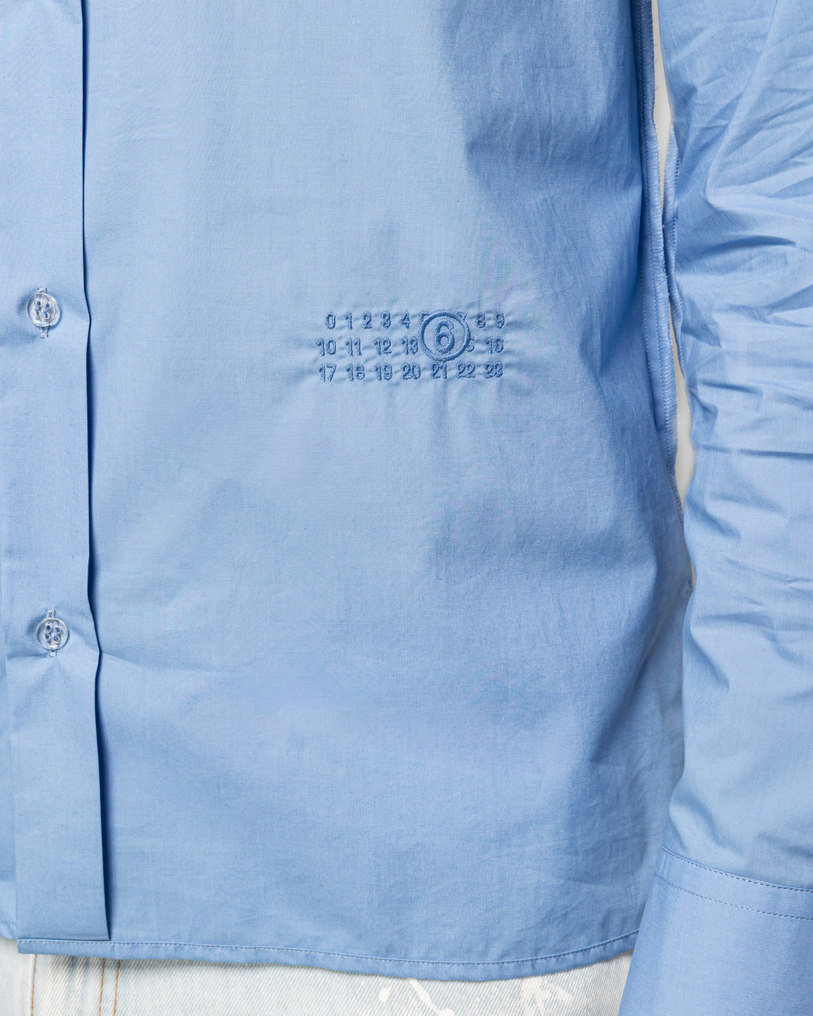 MM6 - Cotton Poplin LS Shirt - Sky Blue - UP THERE