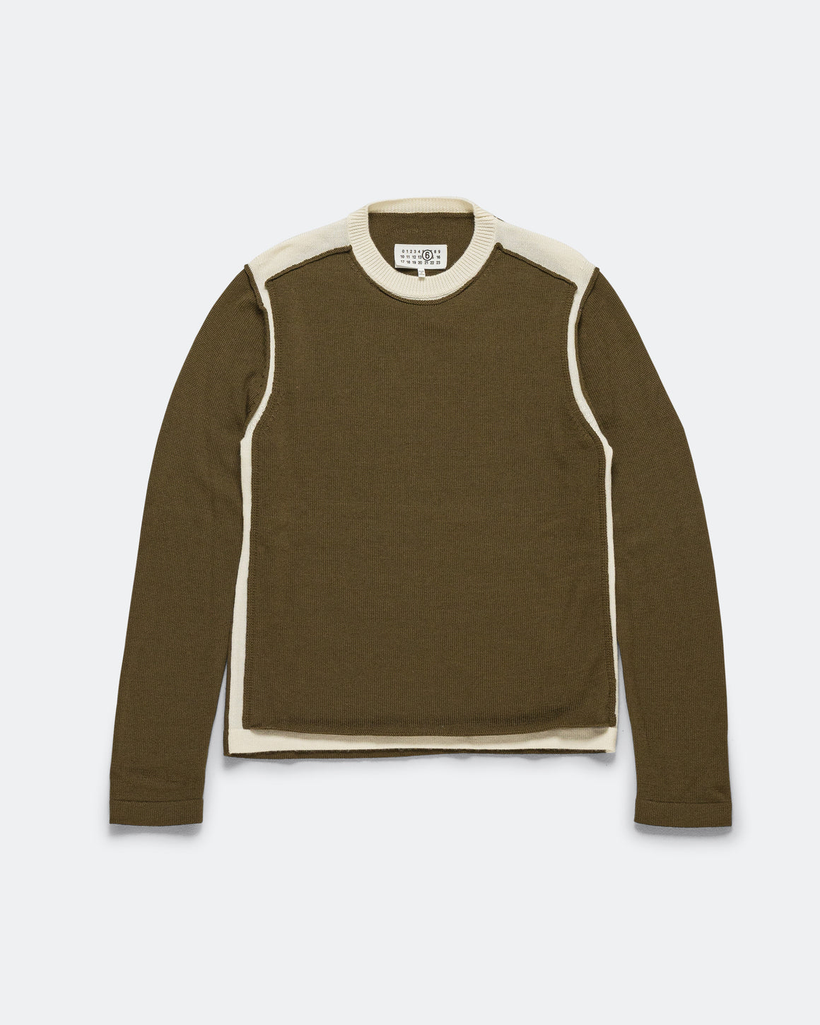 MM6 - Crewneck - Off White-Khaki - UP THERE