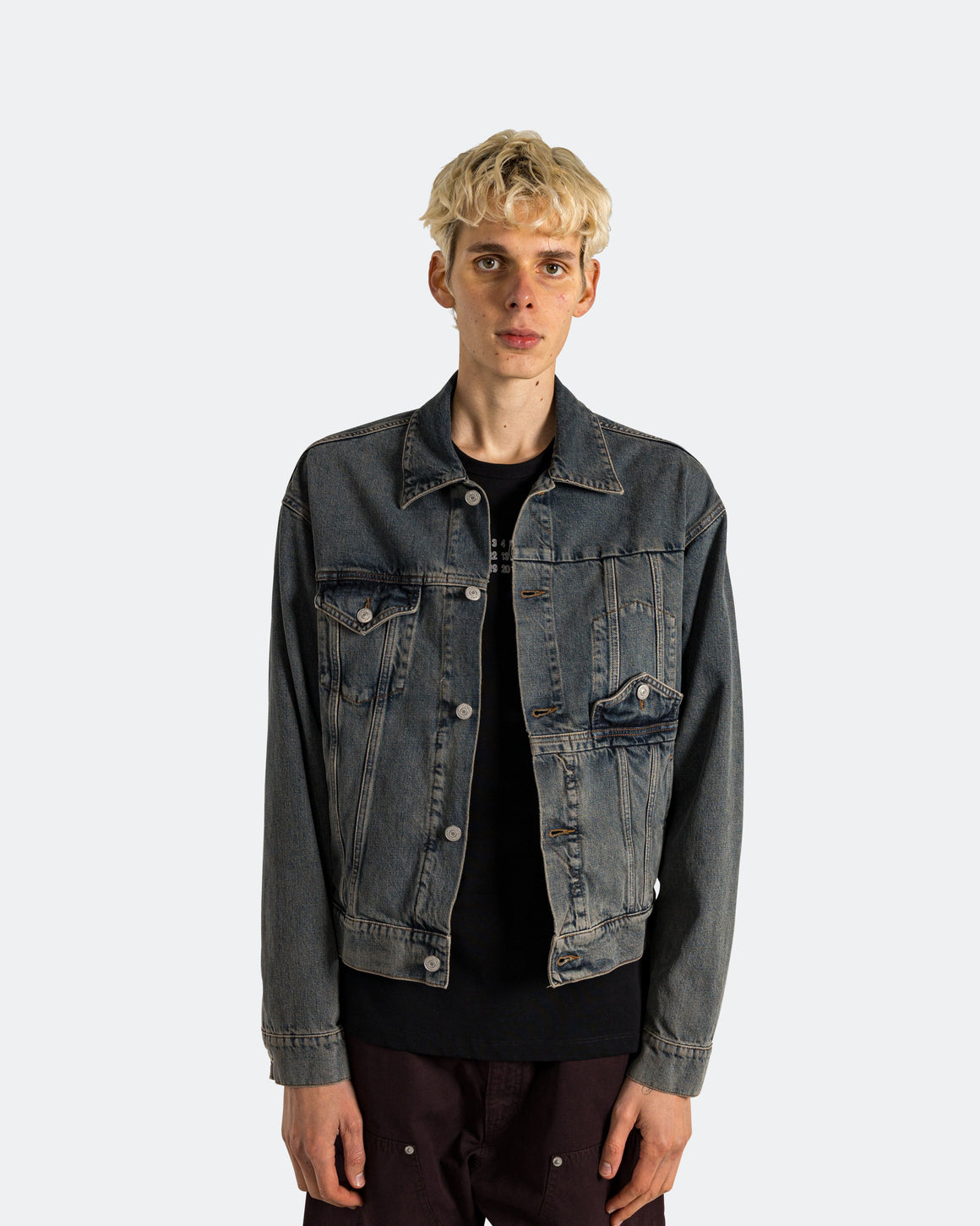 MM6 - Denim Sports Jacket - Light Grey - UP THERE