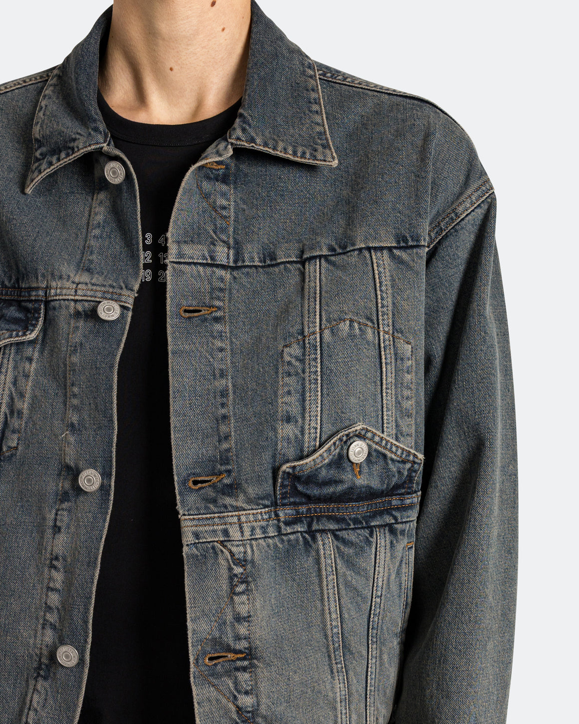 MM6 - Denim Sports Jacket - Light Grey - UP THERE
