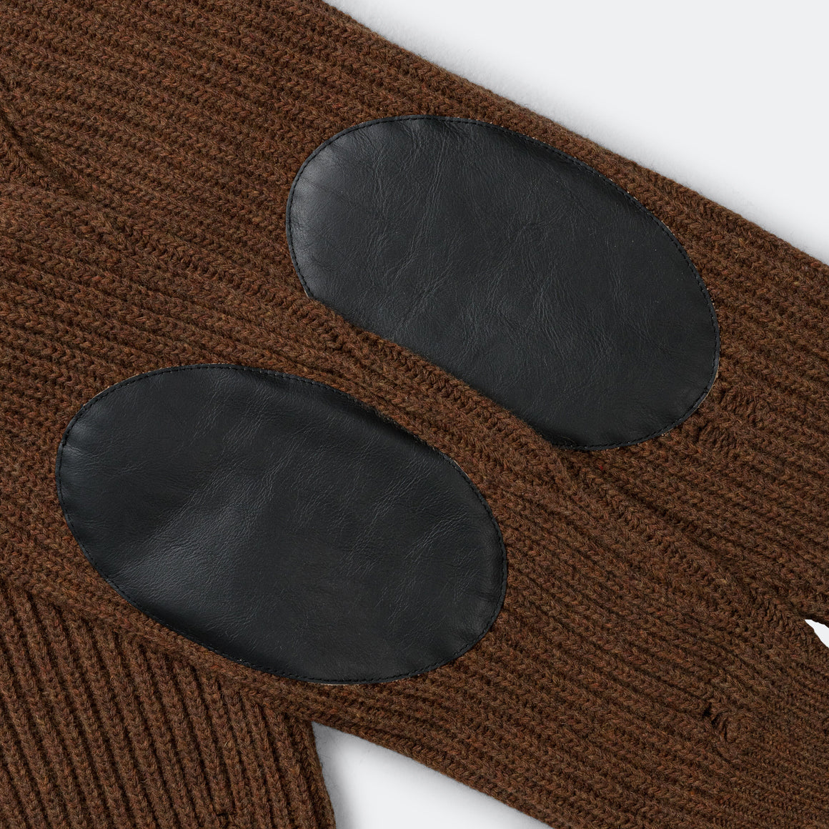 MM6 - Distressed Zip-Up Knit - Beige Melange - UP THERE