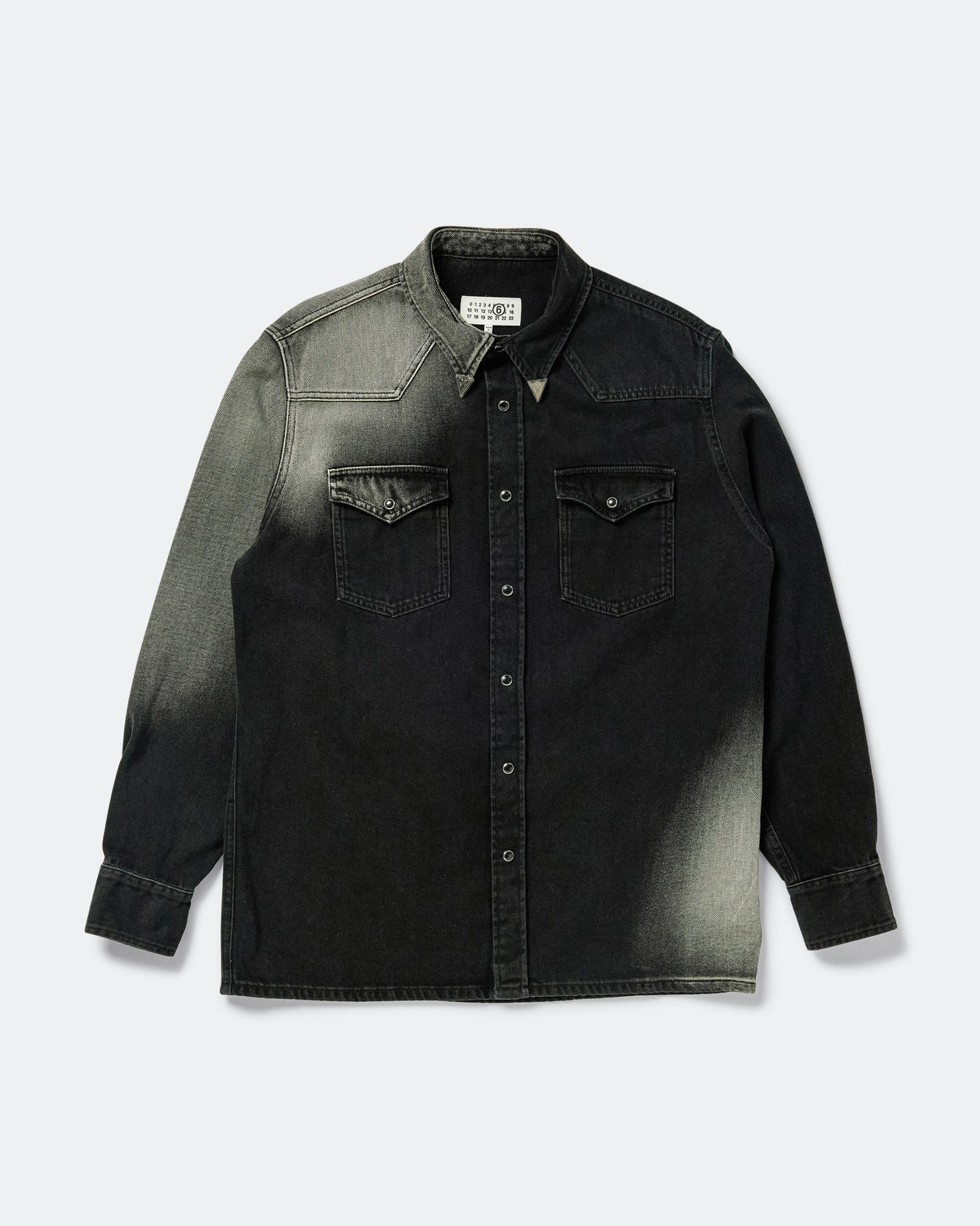 MM6 - Faded Denim Overshirt - Black - UP THERE