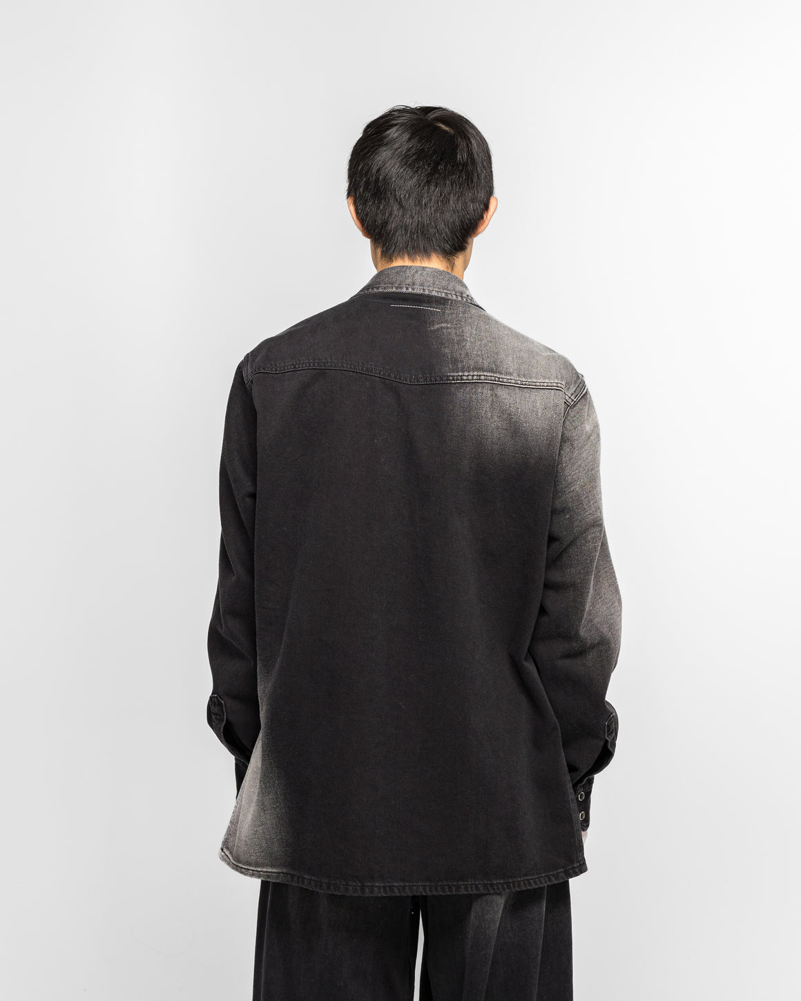 MM6 - Faded Denim Overshirt - Black - UP THERE