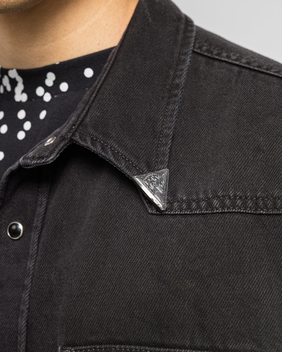 MM6 - Faded Denim Overshirt - Black - UP THERE
