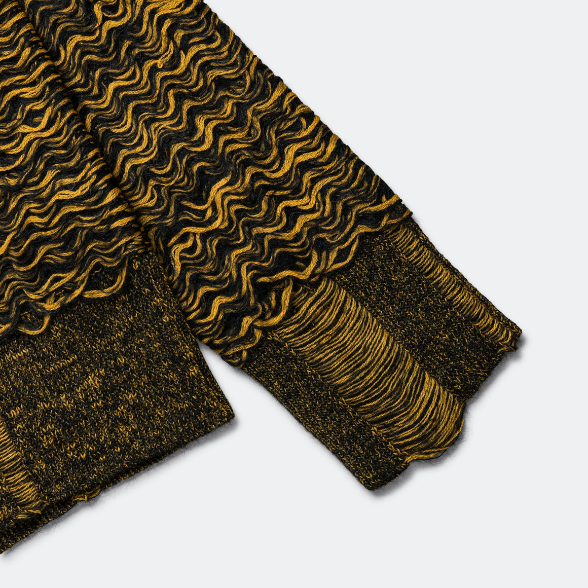 MM6 - Hairy Wave Crewneck - Black/Yellow - UP THERE