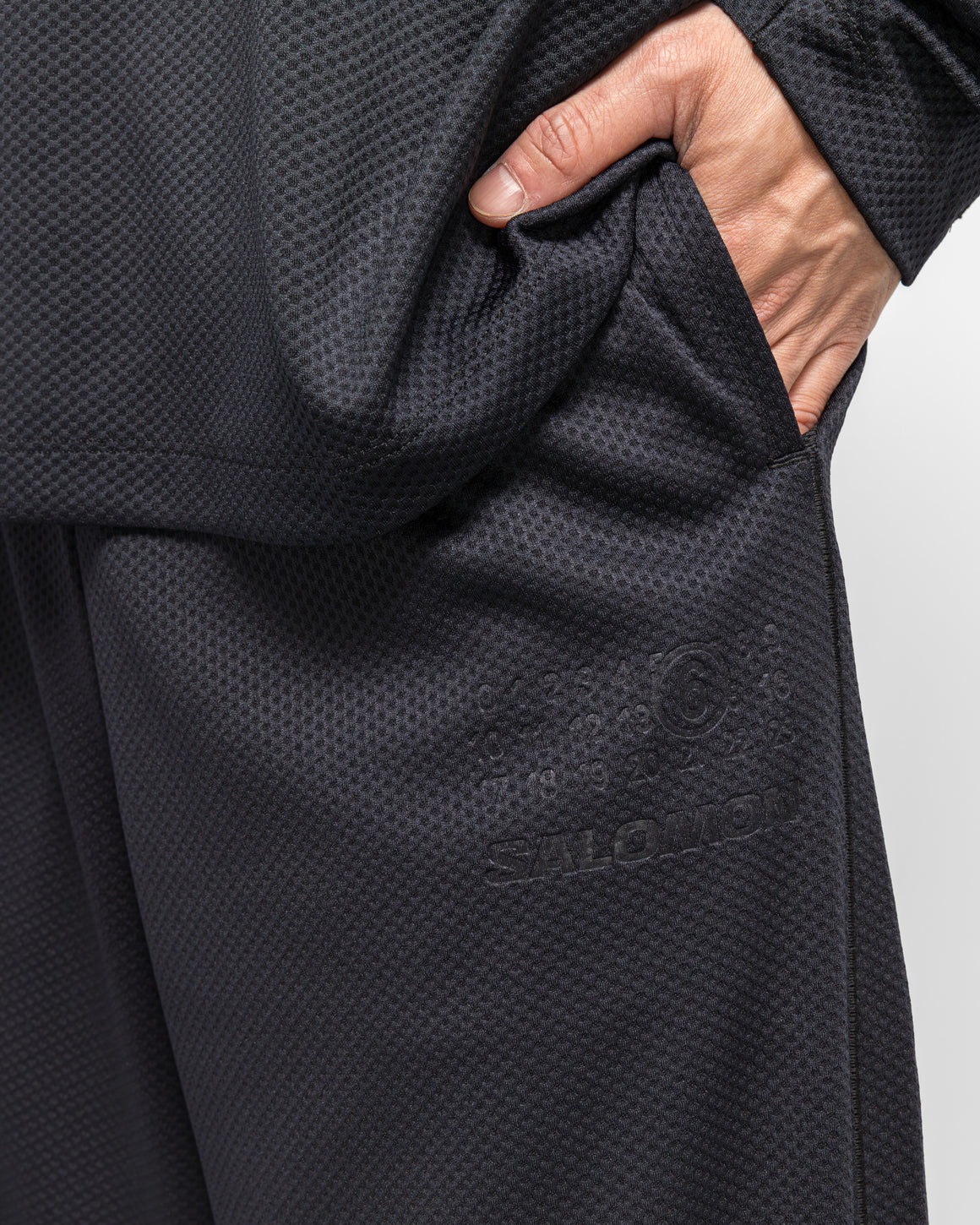 MM6 - Jersey Mesh Pants x Salomon - Washed Black - UP THERE
