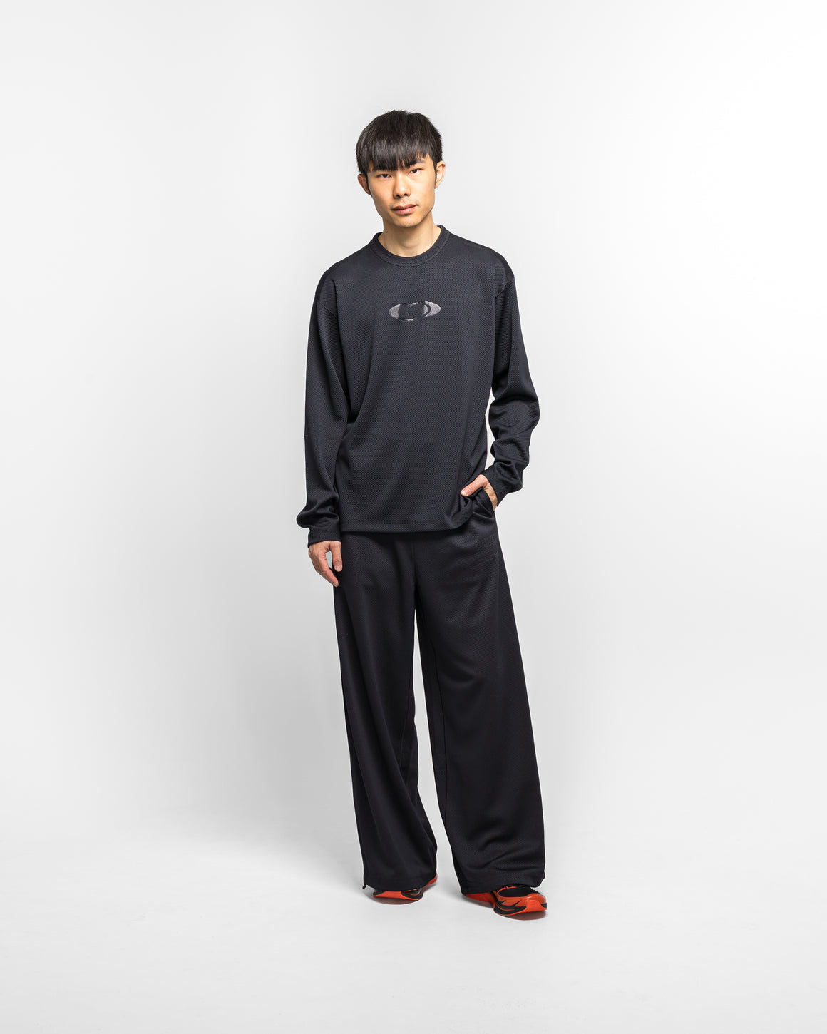 MM6 - Jersey Mesh Pants x Salomon - Washed Black - UP THERE