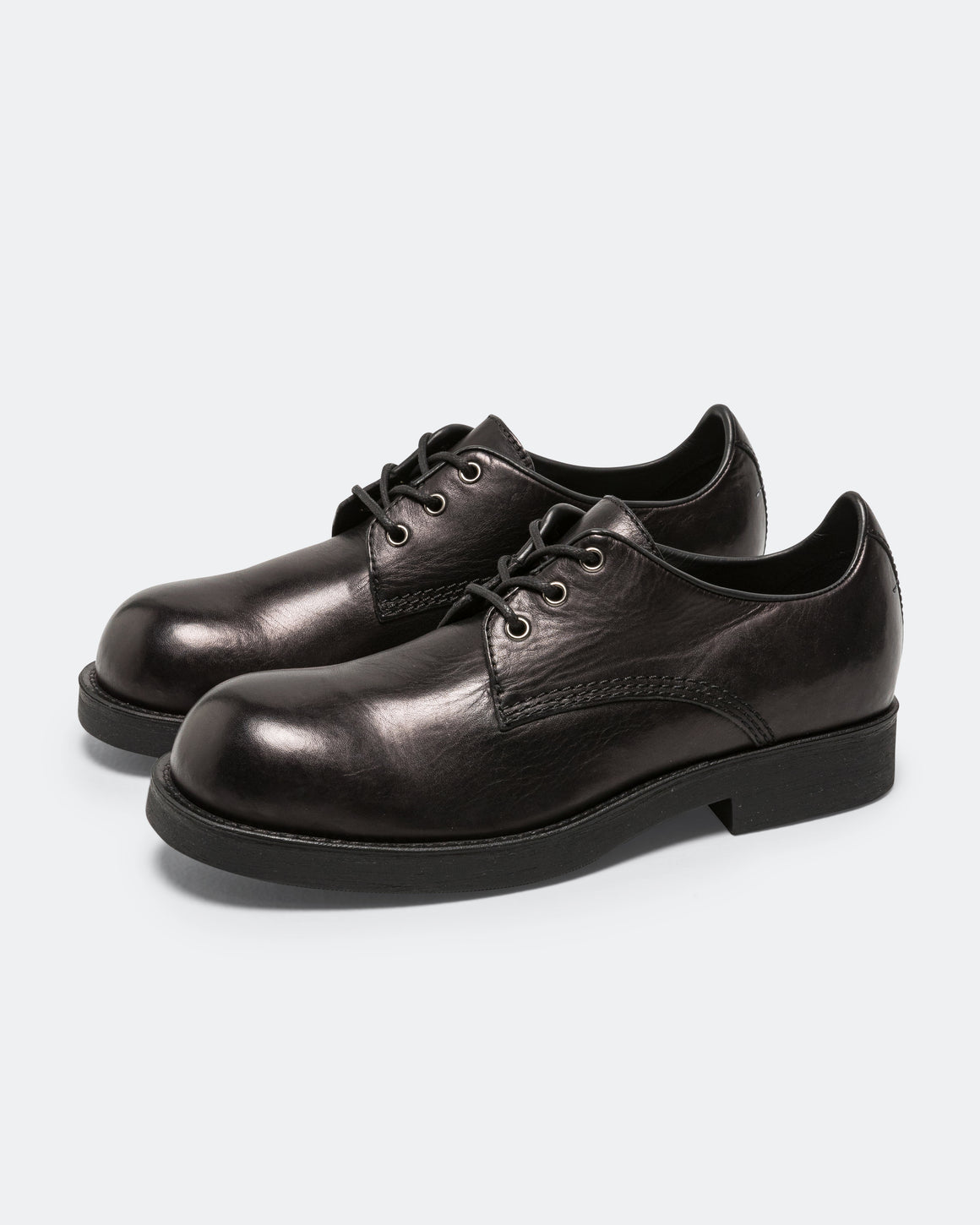 MM6 - Lace Up Derby - Black Calfskin Leather - UP THERE