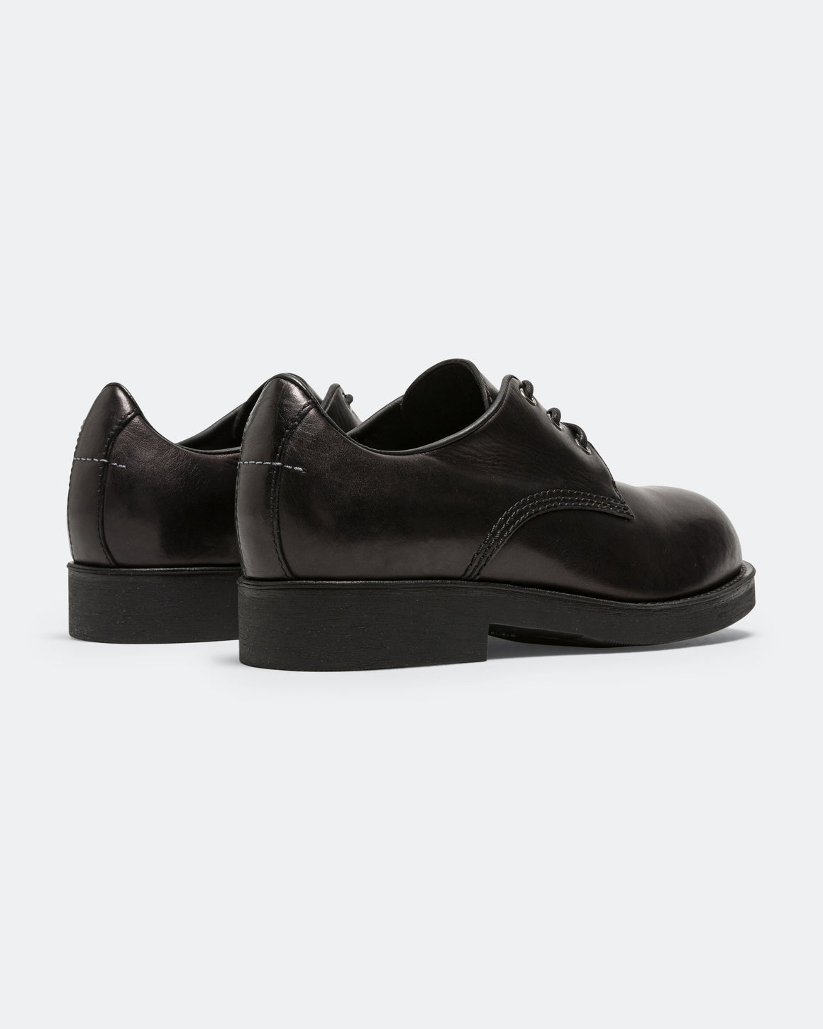 MM6 - Lace Up Derby - Black Calfskin Leather - UP THERE