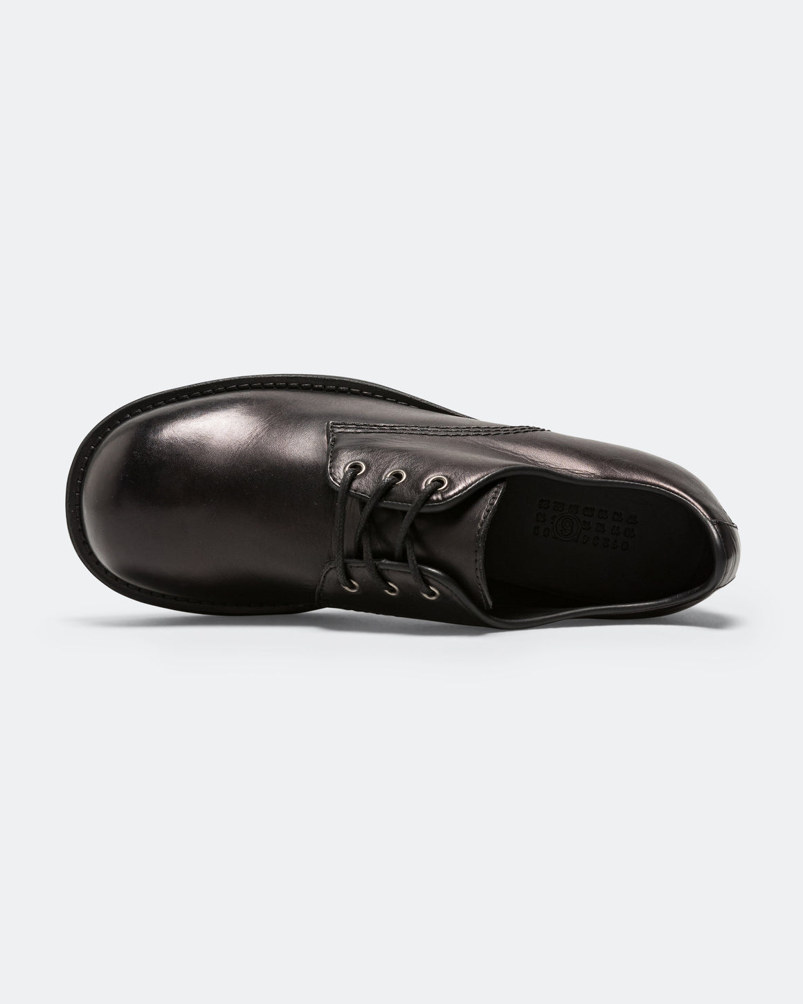 MM6 - Lace Up Derby - Black Calfskin Leather - UP THERE