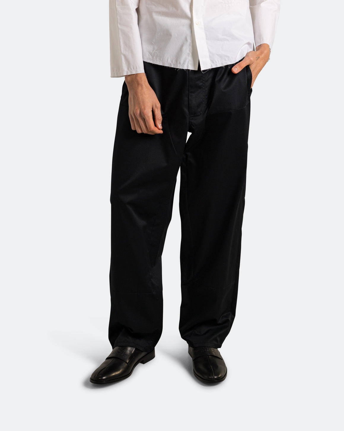 MM6 - Light Cotton Twill Trousers - Black - UP THERE