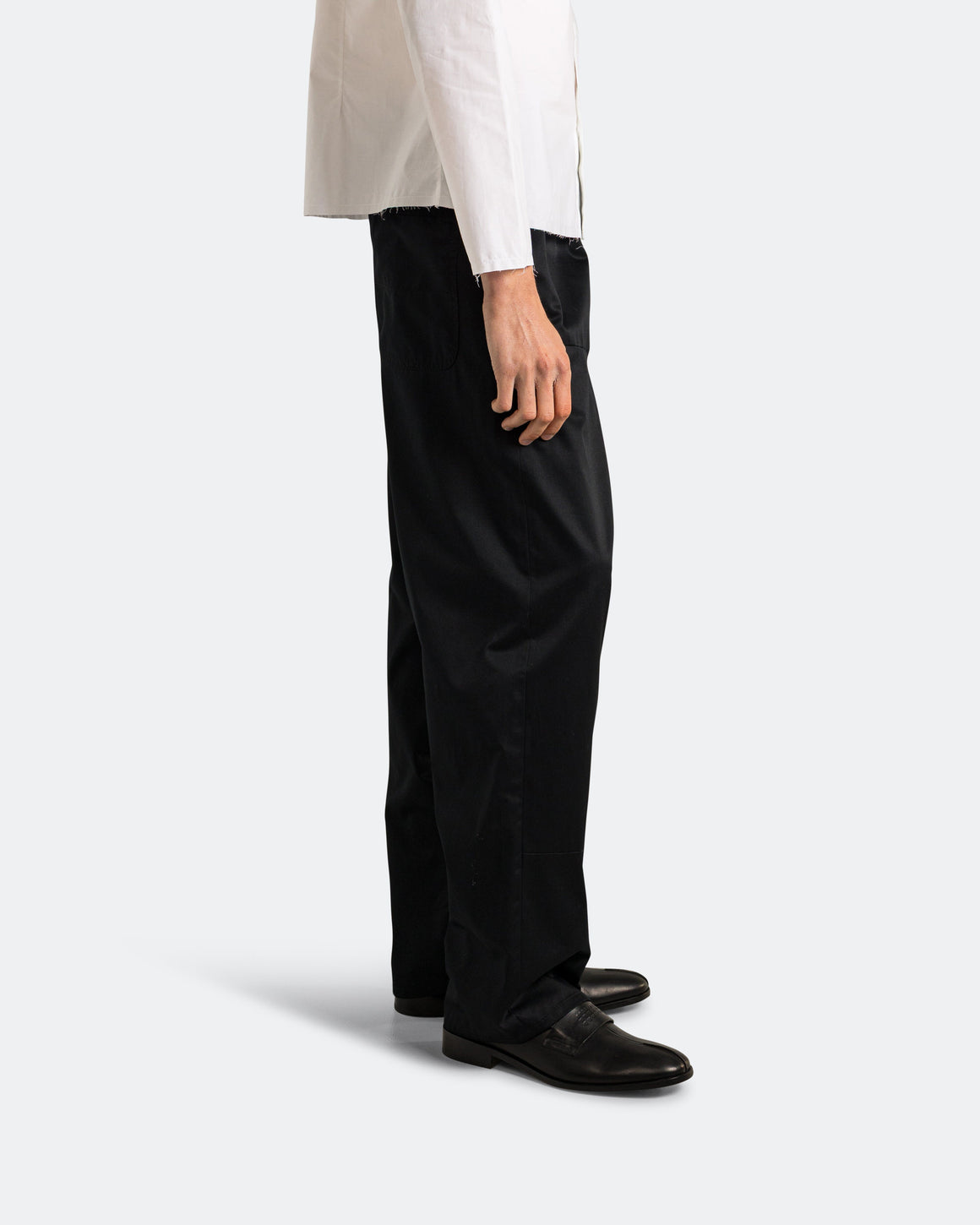 MM6 - Light Cotton Twill Trousers - Black - UP THERE