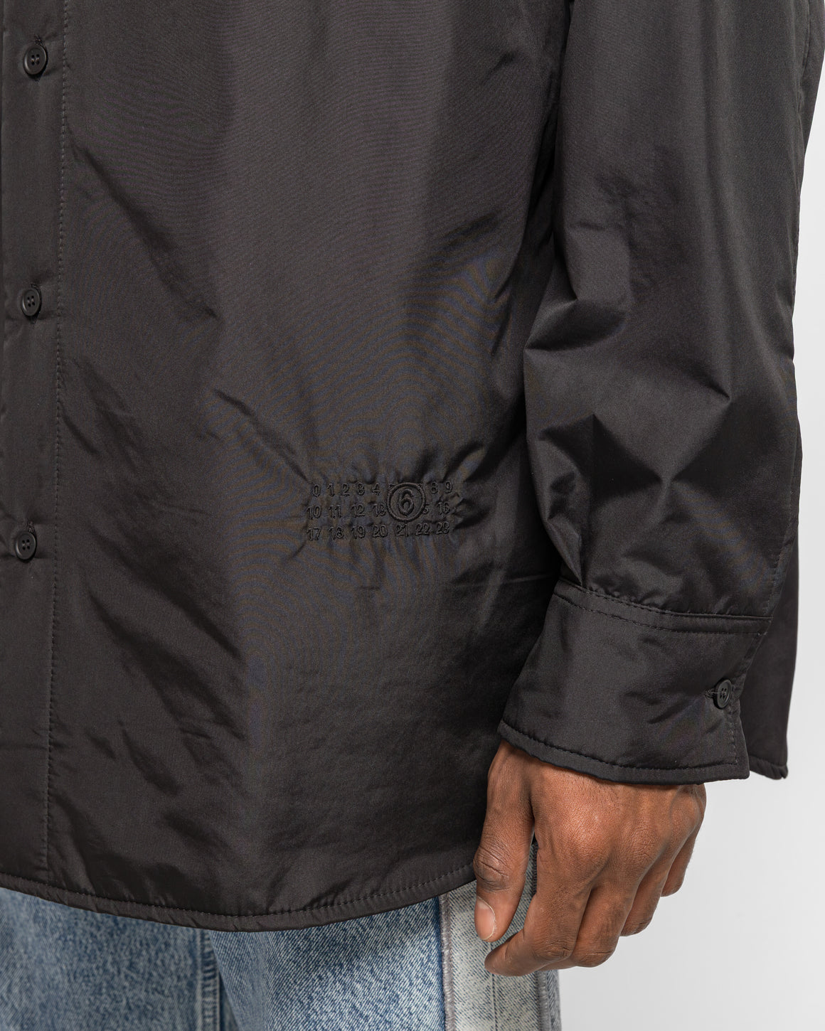 MM6 - Light Padded Nylon Overshirt - Black - UP THERE