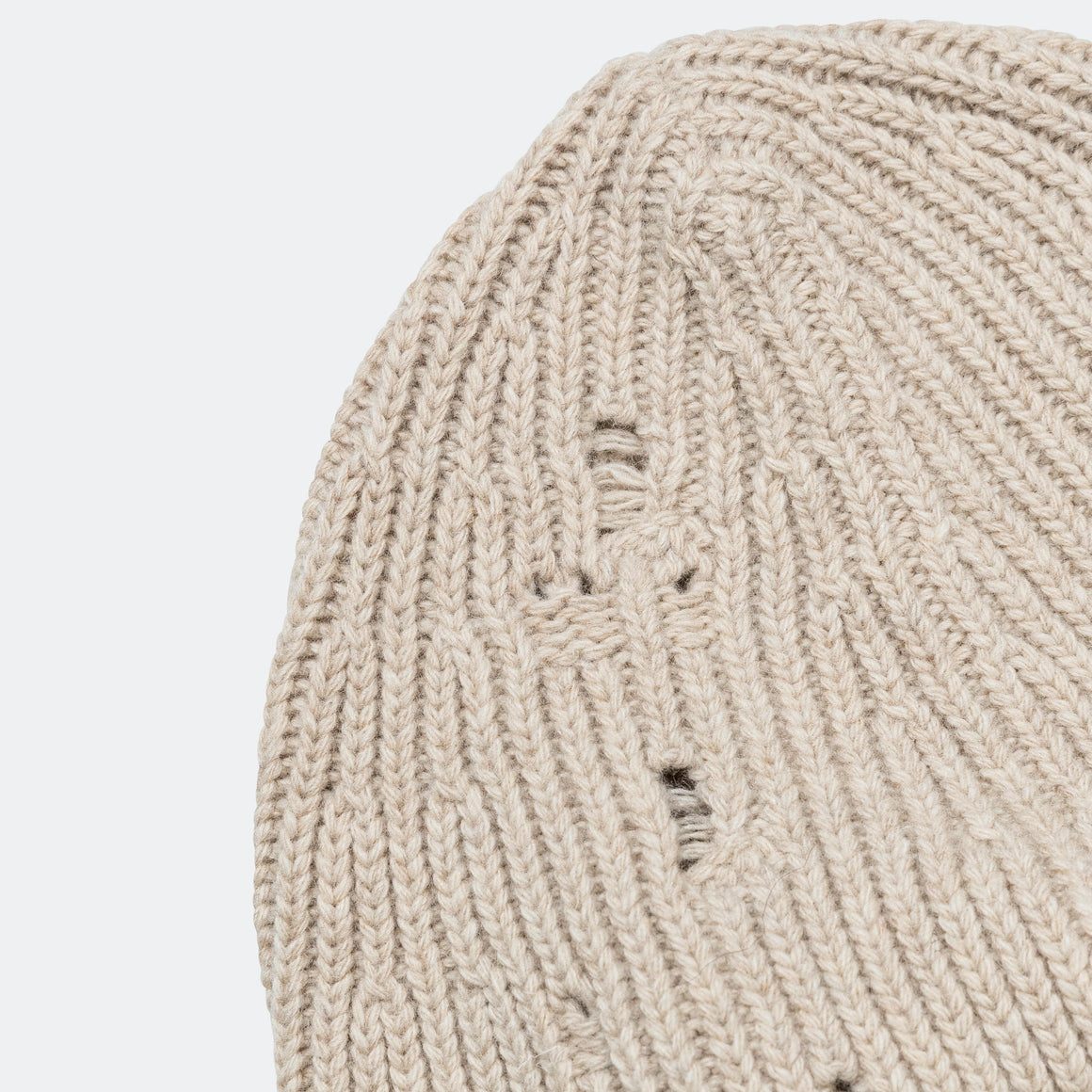 MM6 - Logo Beanie - Beige Melange - UP THERE