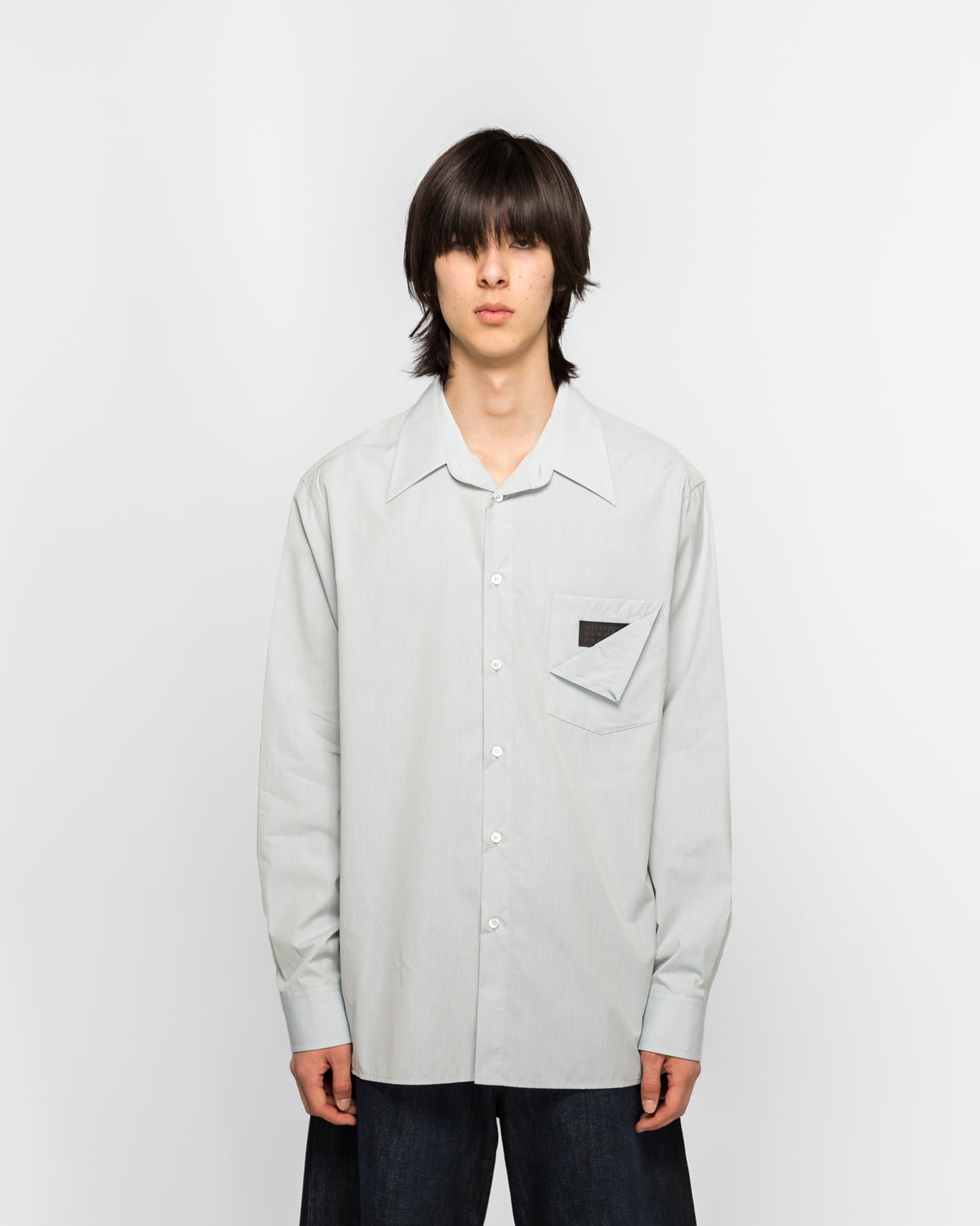 MM6 - Long-Sleeved Shirt - Light Blue - UP THERE