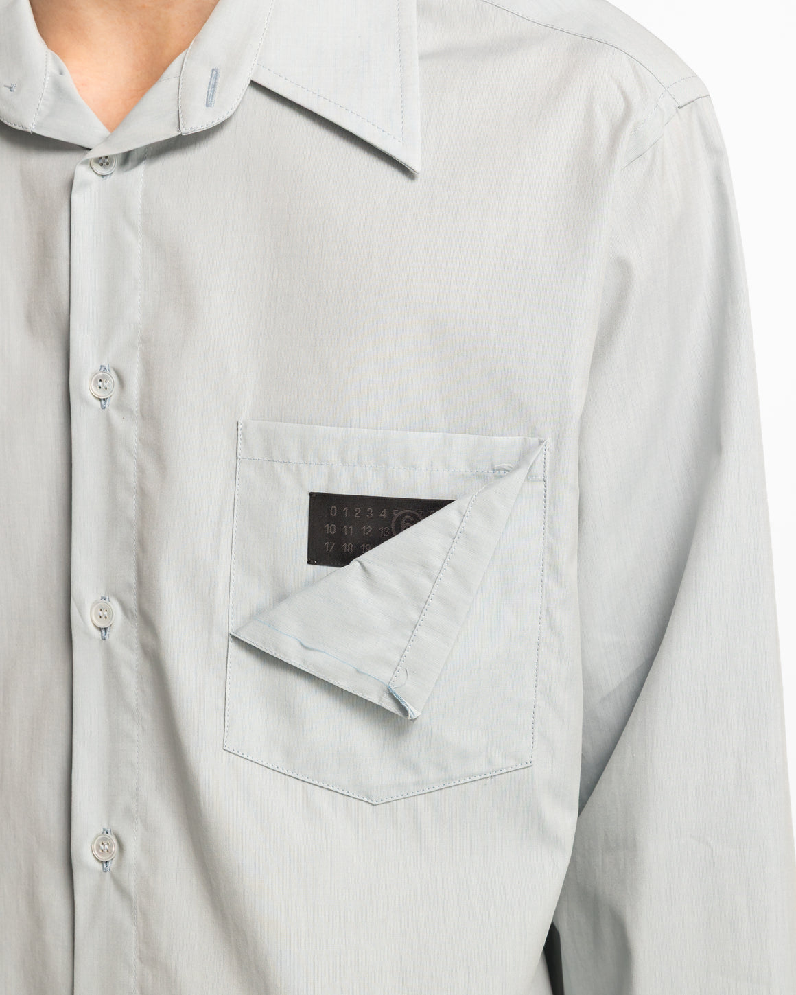 MM6 - Long-Sleeved Shirt - Light Blue - UP THERE